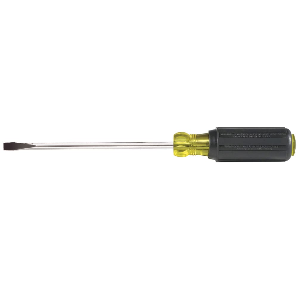 Klein Tools 605-6 1/4-Inch Cabinet Screwdriver, Heavy Duty, 6-Inch Round Shank
