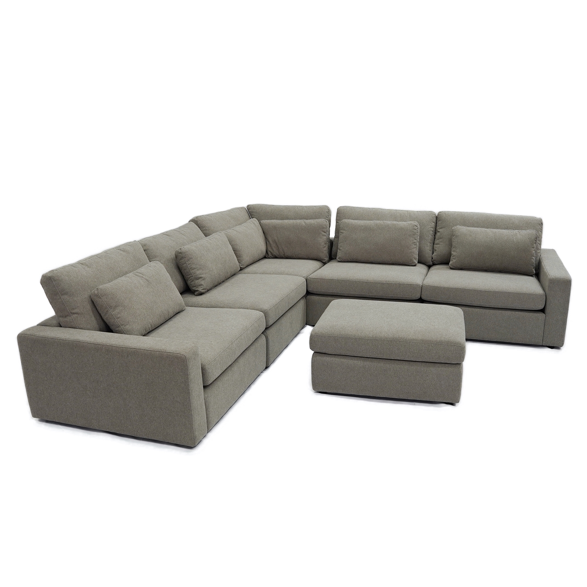 Leisure Made - Walden 113.75-in W Casual Warm Gray/Brown 4-seater Sectional