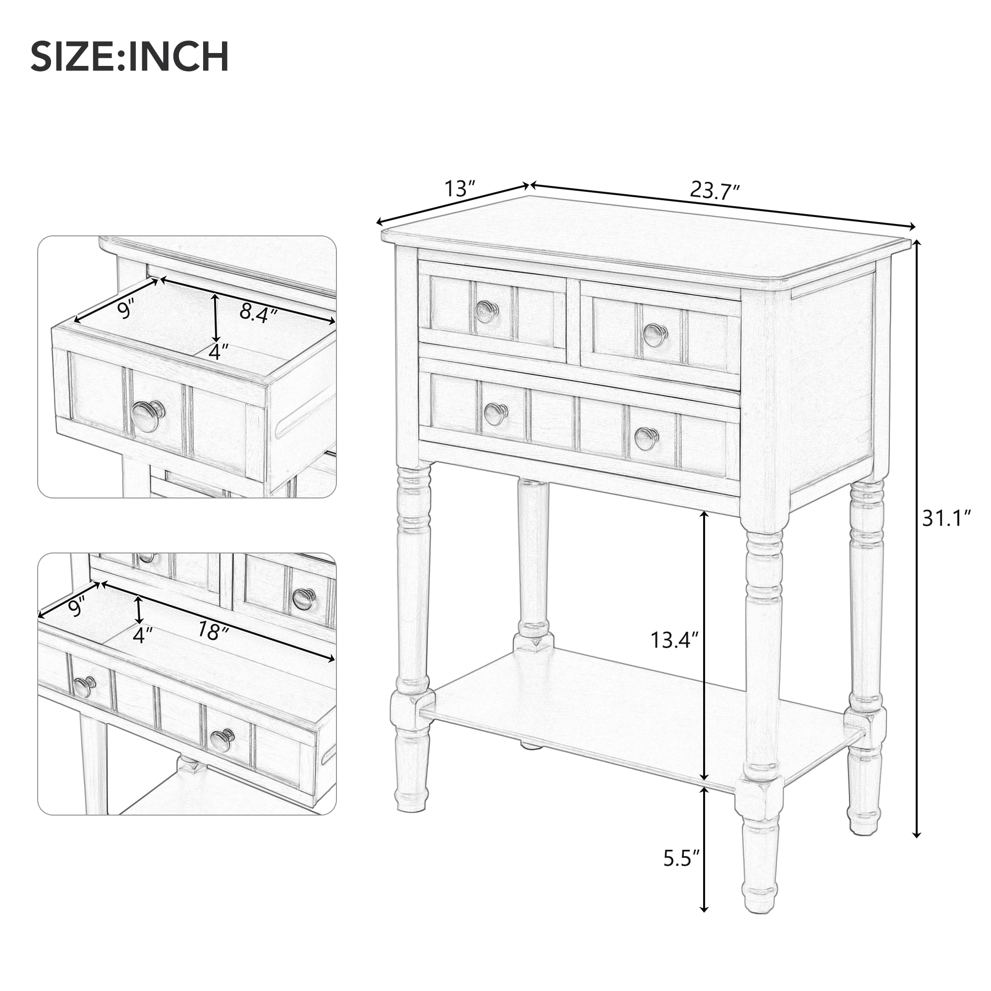 ModernLuxe WF192646AAC Console-Sofa-Tables - View #2