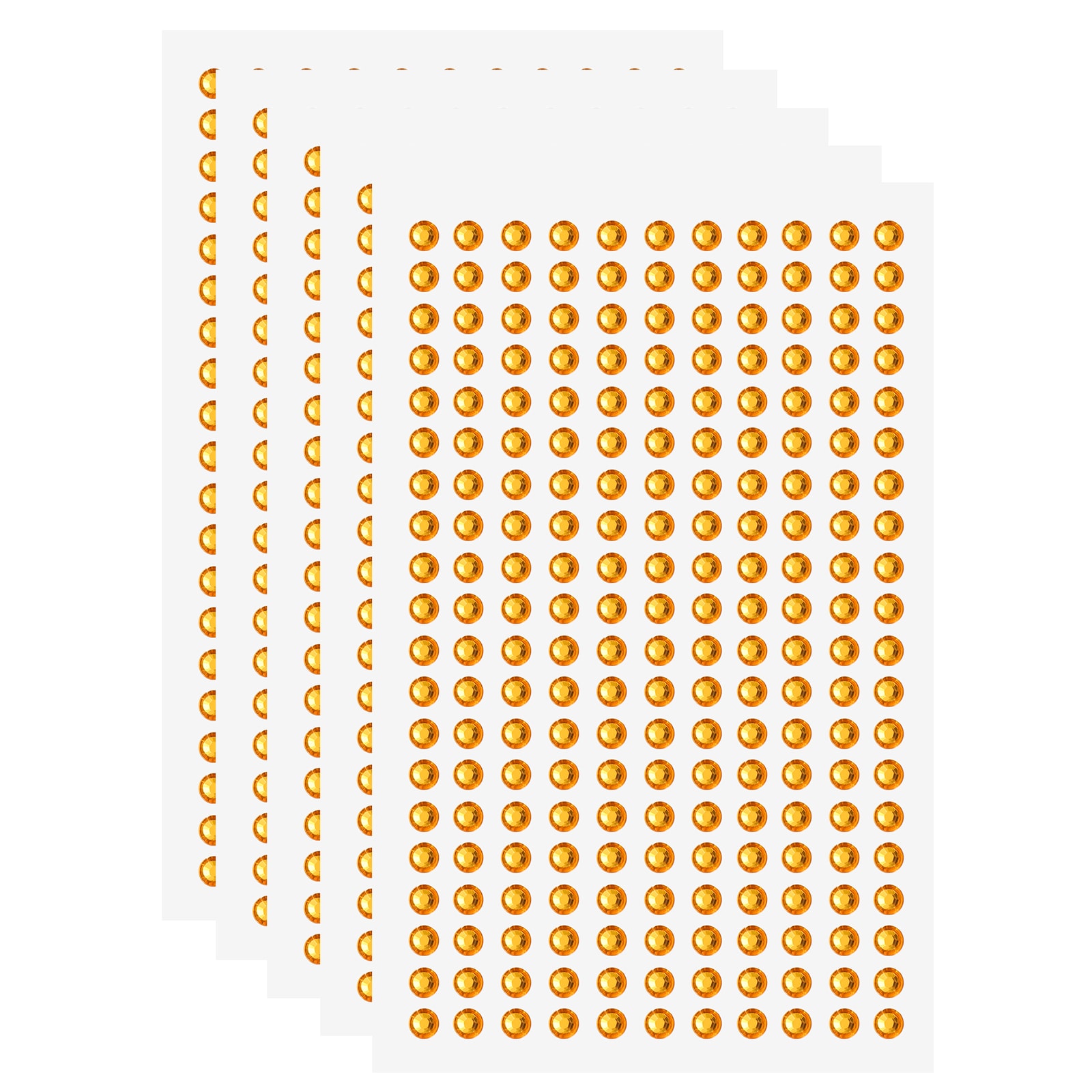 Harfington - 5 Sheet/1100pcs Rhinestone Adhesive Stickers Self Adhesive Acrylic Gem Sticker 4mm P...