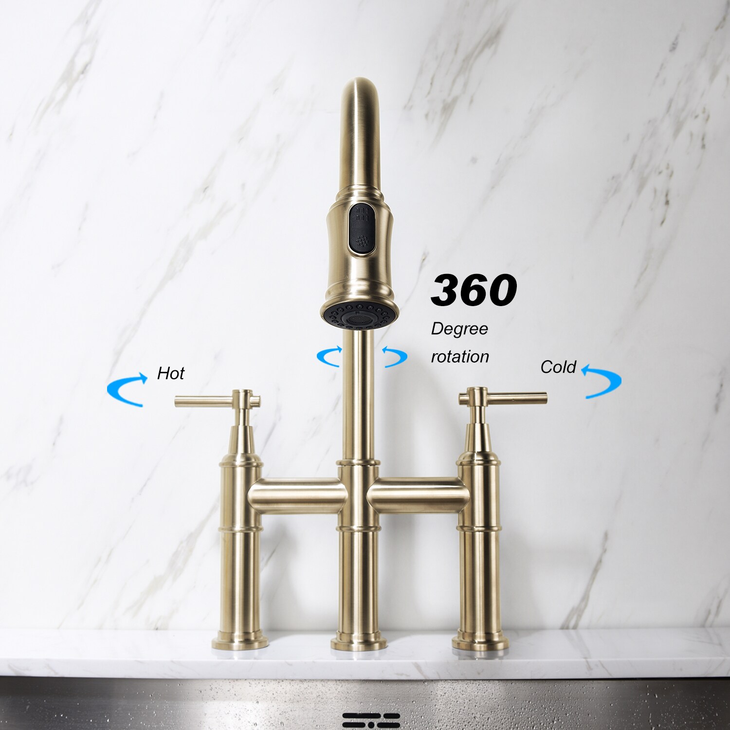 WELLFOR DTG-02KFBG Kitchen-Faucets - View #8