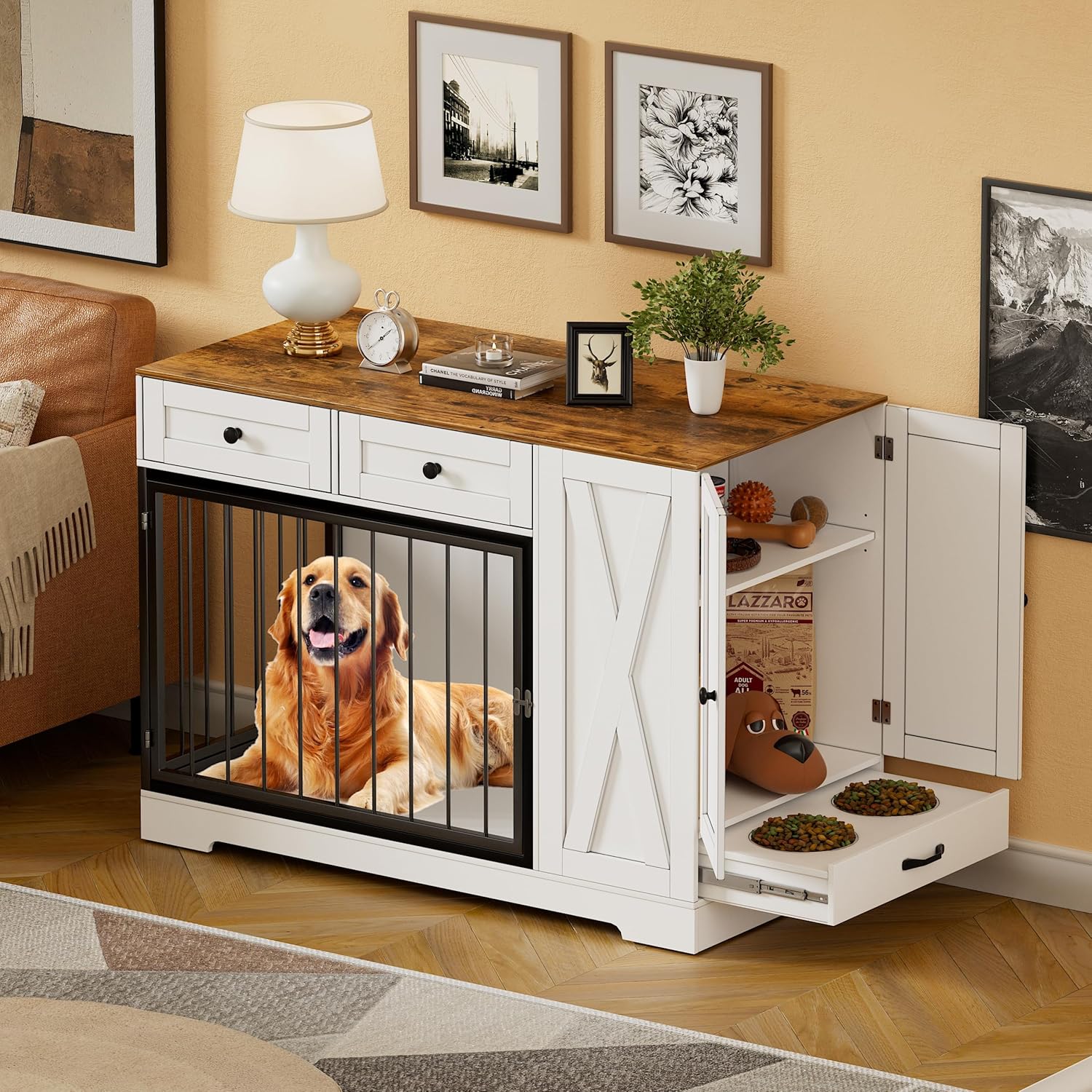 PAKASEPT TTX0013WXY0508 Brown Enclosed Dog Bed ( Large )
