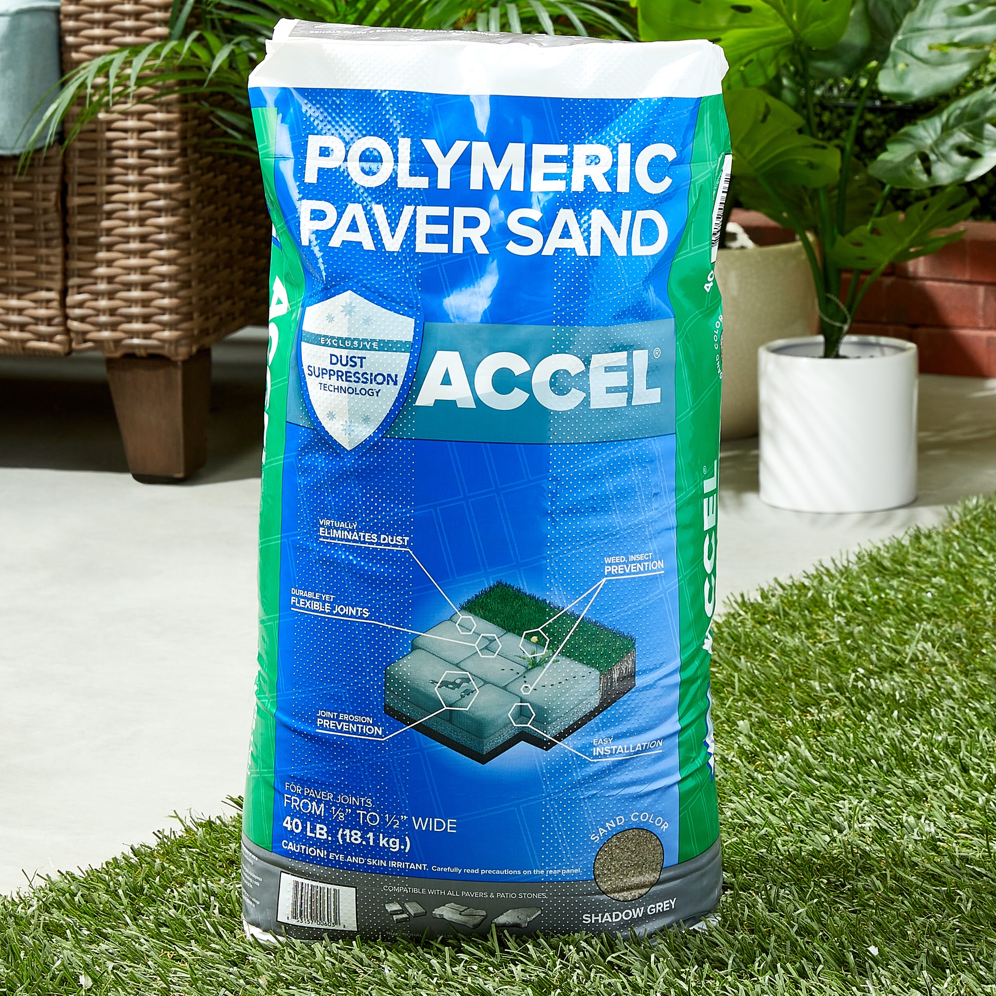 Accel Dust Preventing Paver Polymeric Sand 40-lb Shadow Grey Polymeric ...