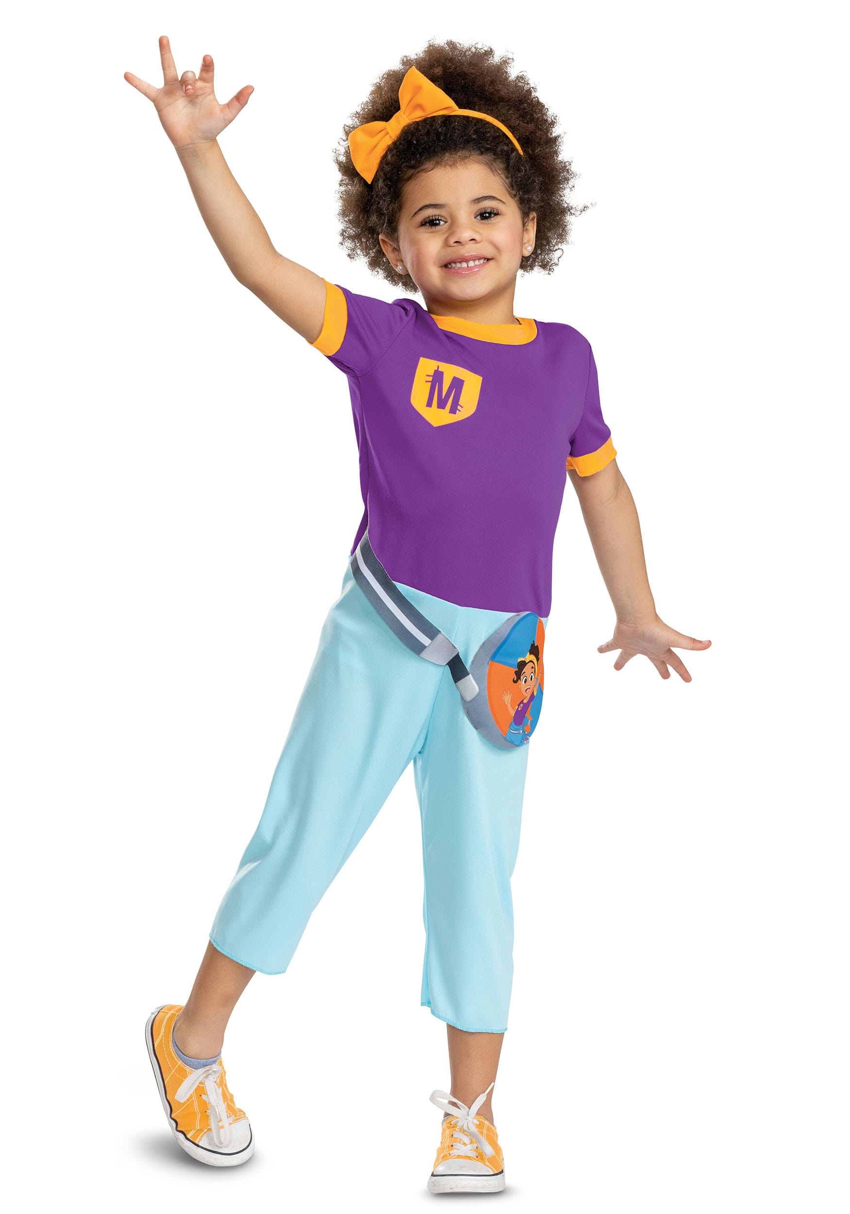 Disguise DI156879-4/6 Girl's Blippi Meekah Toddler Costume Moonbug Costumes Size 4/6