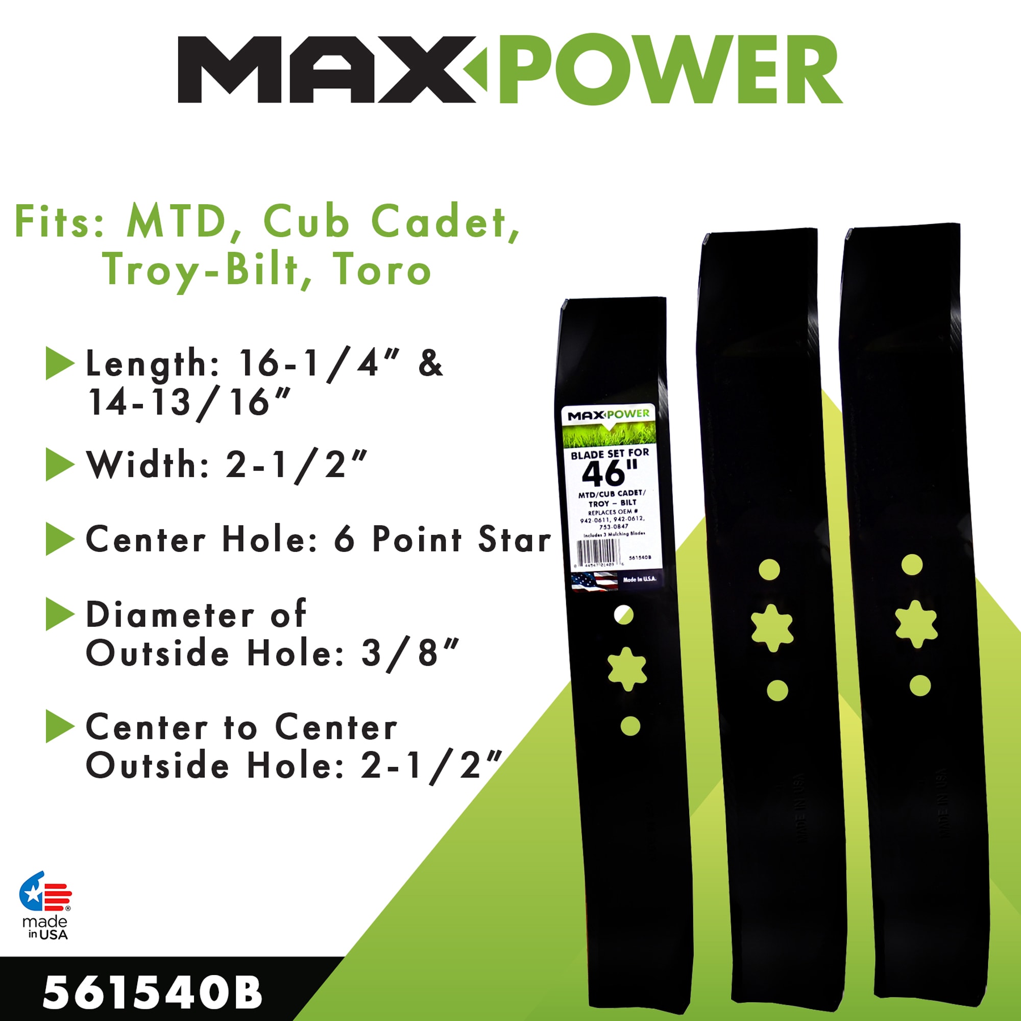 MaxPower 561540B Ope-Mower-Blades - View #5