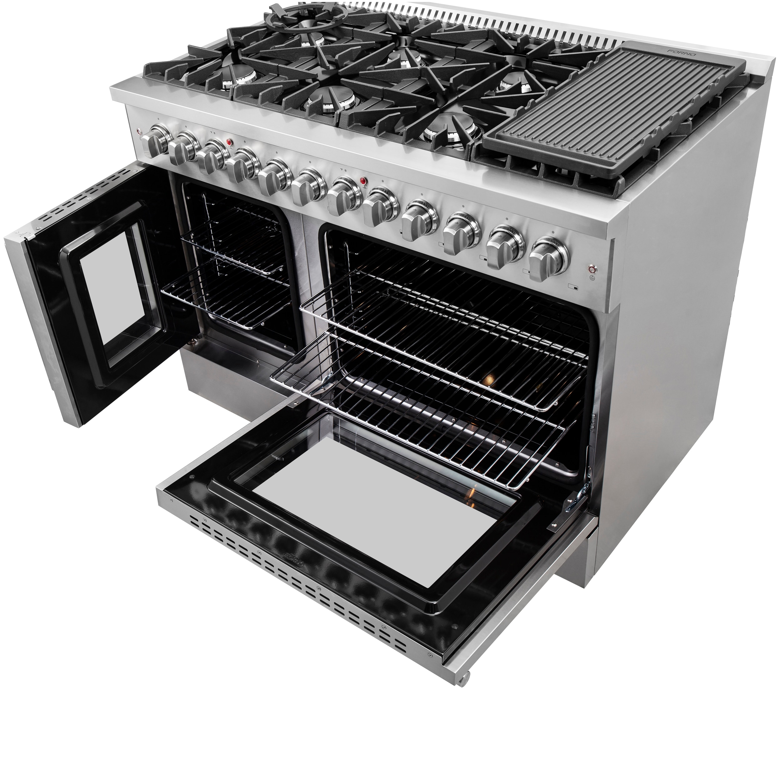 Galiano 48-inch Stainless Steel Dual Fuel Range with Griddle