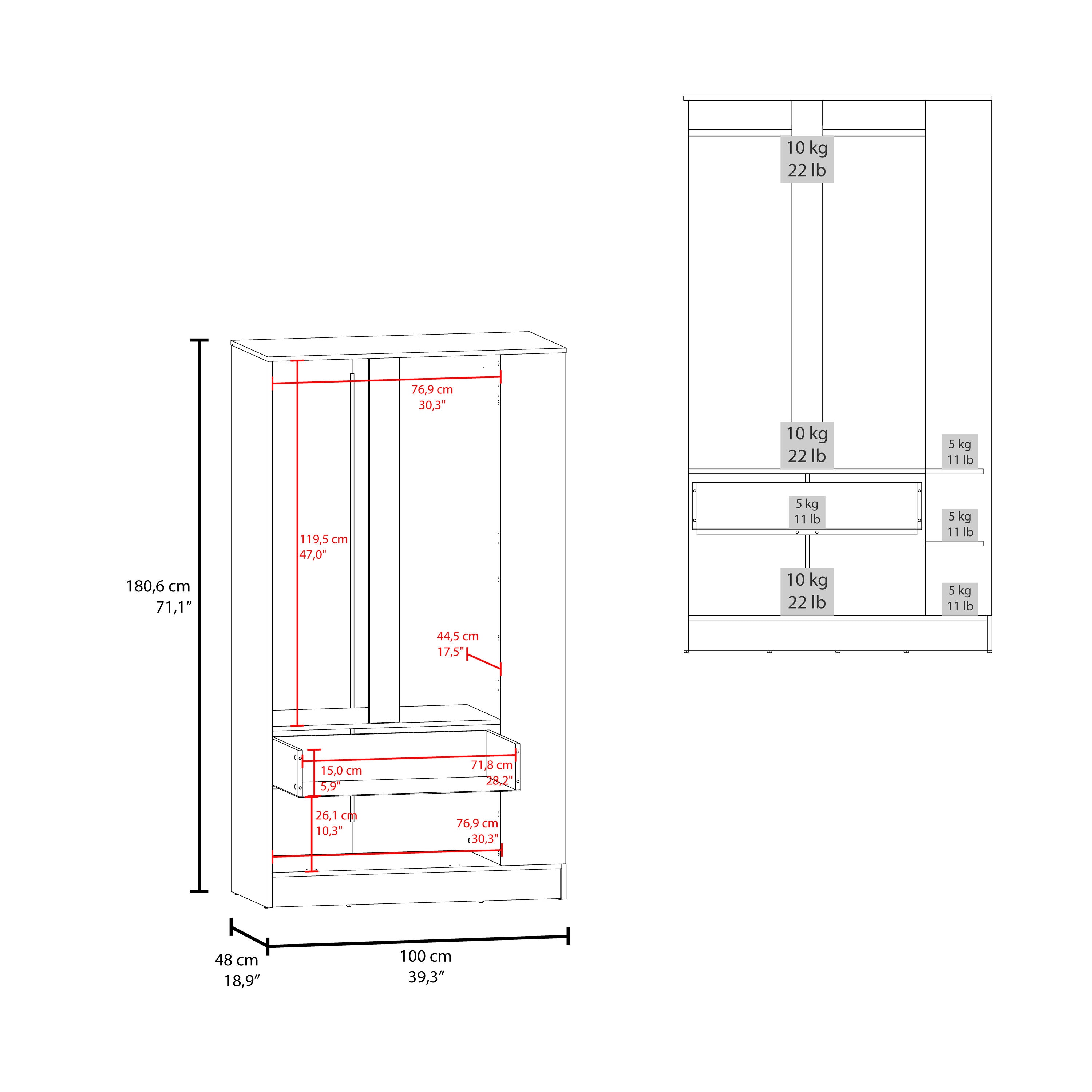 Tinyhomie LW-X-KARL416 Wood-Closet-Shelves - View #3
