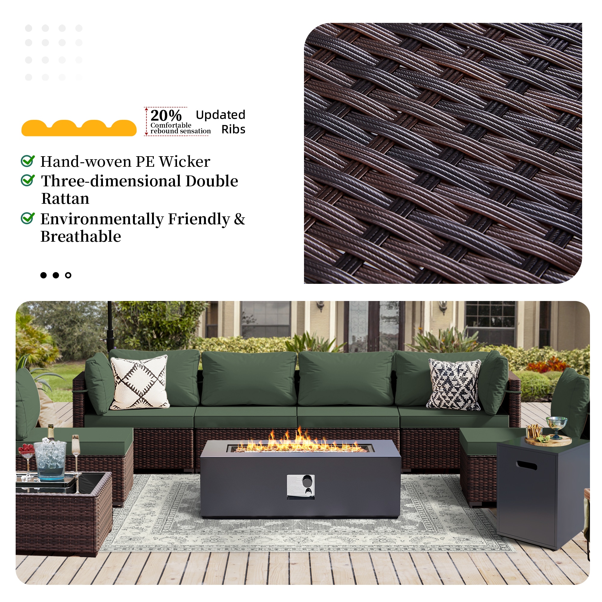 UPHA PL-2CZ-C42TPDK-Z2 Patio-Conversation-Sets - View #5