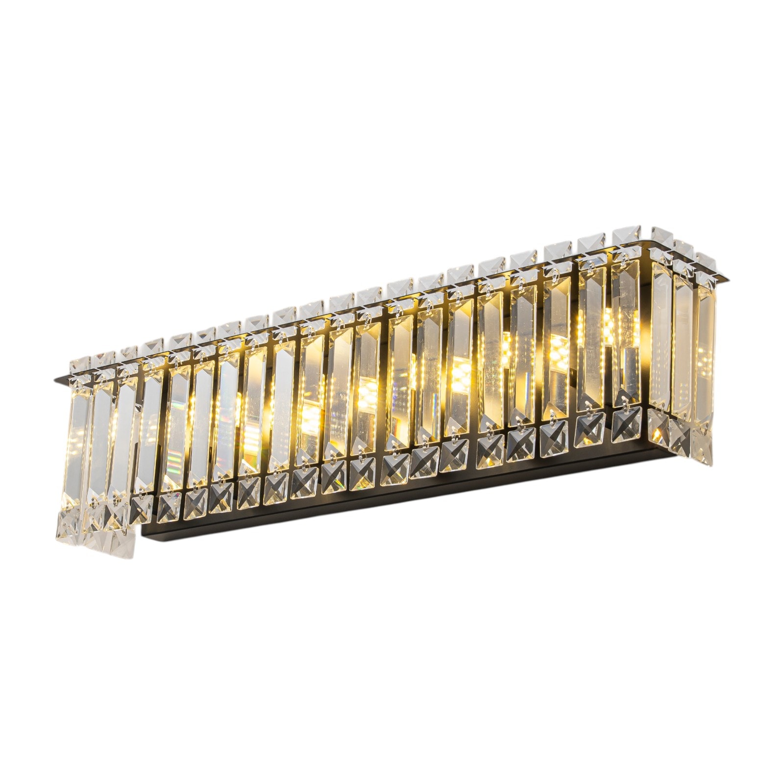 LLHZSY 23.05-in 6 Light Matte Black Glam Bathroom Vanity light