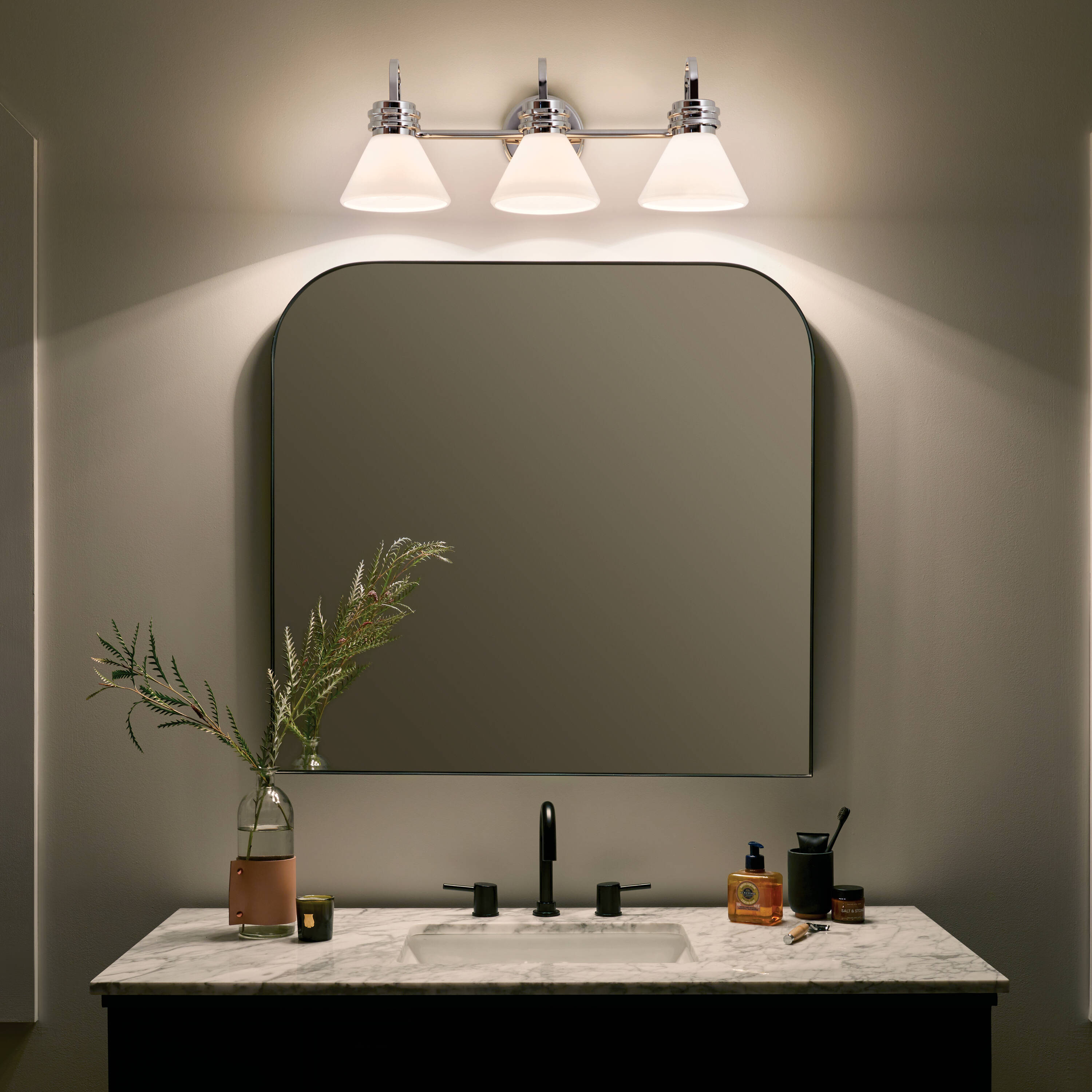 Kichler Farum 26-in 3-Light Chrome Modern/Contemporary Vanity Light ...