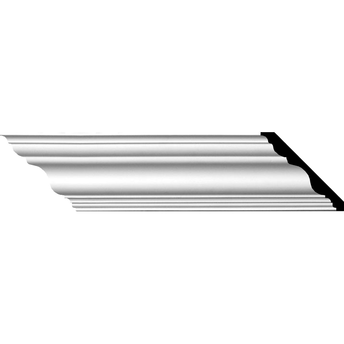 Tristan Traditional White Polyurethane Crown Moulding 94.5"