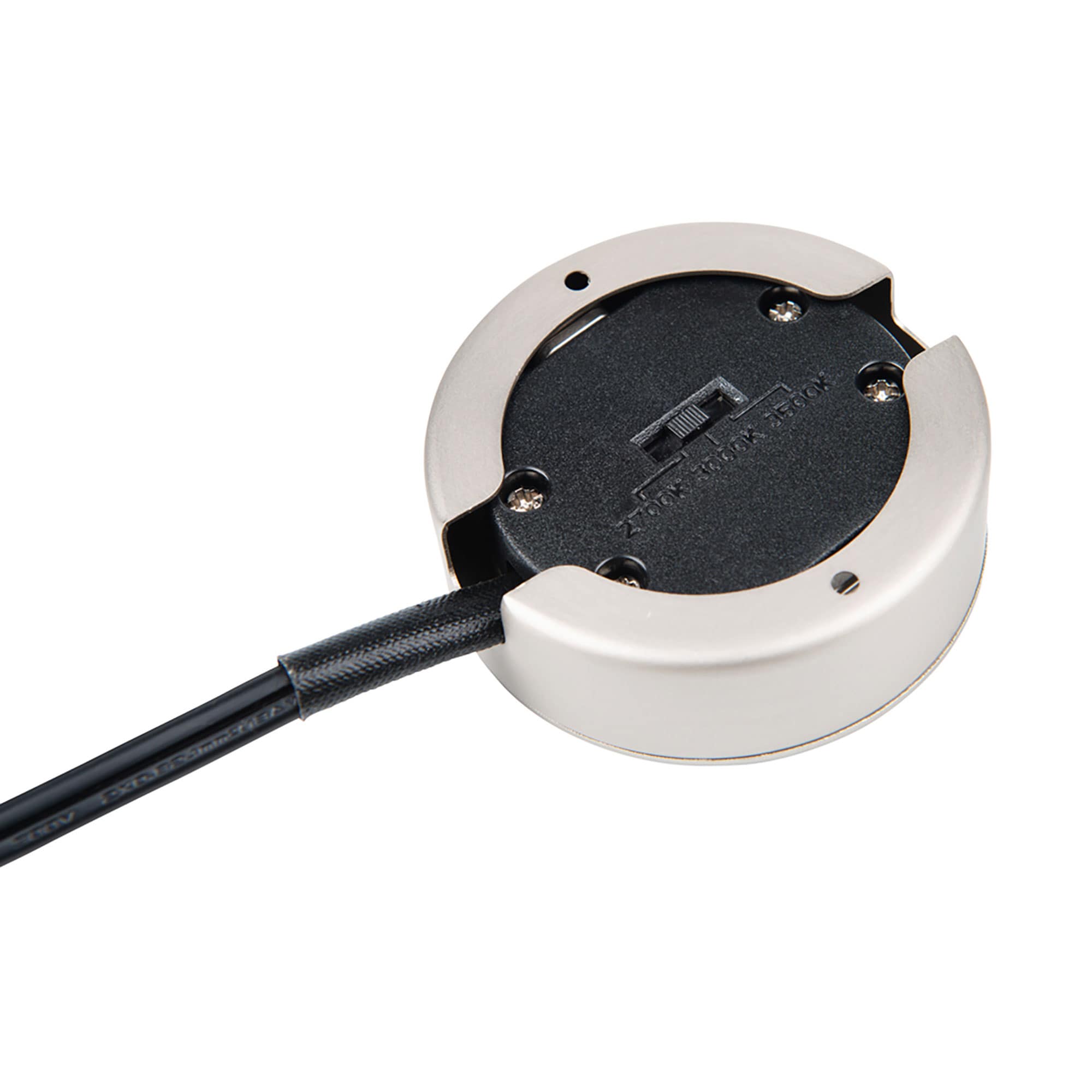Sleek Nickel 3-CCT LED Puck Light for Versatile Lighting