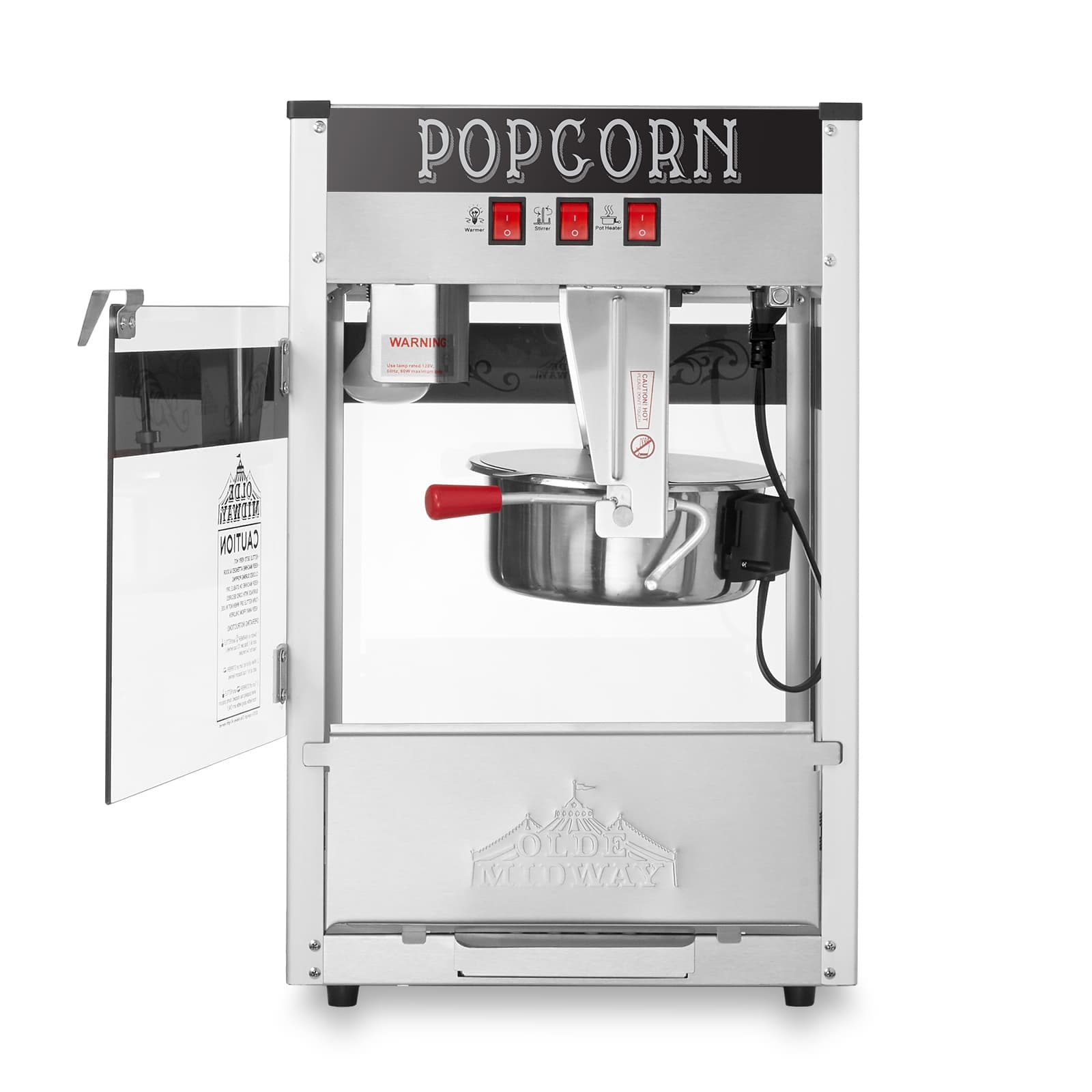 Olde Midway CON-POP-8-SS-BLK Popcorn-Makers - View #3