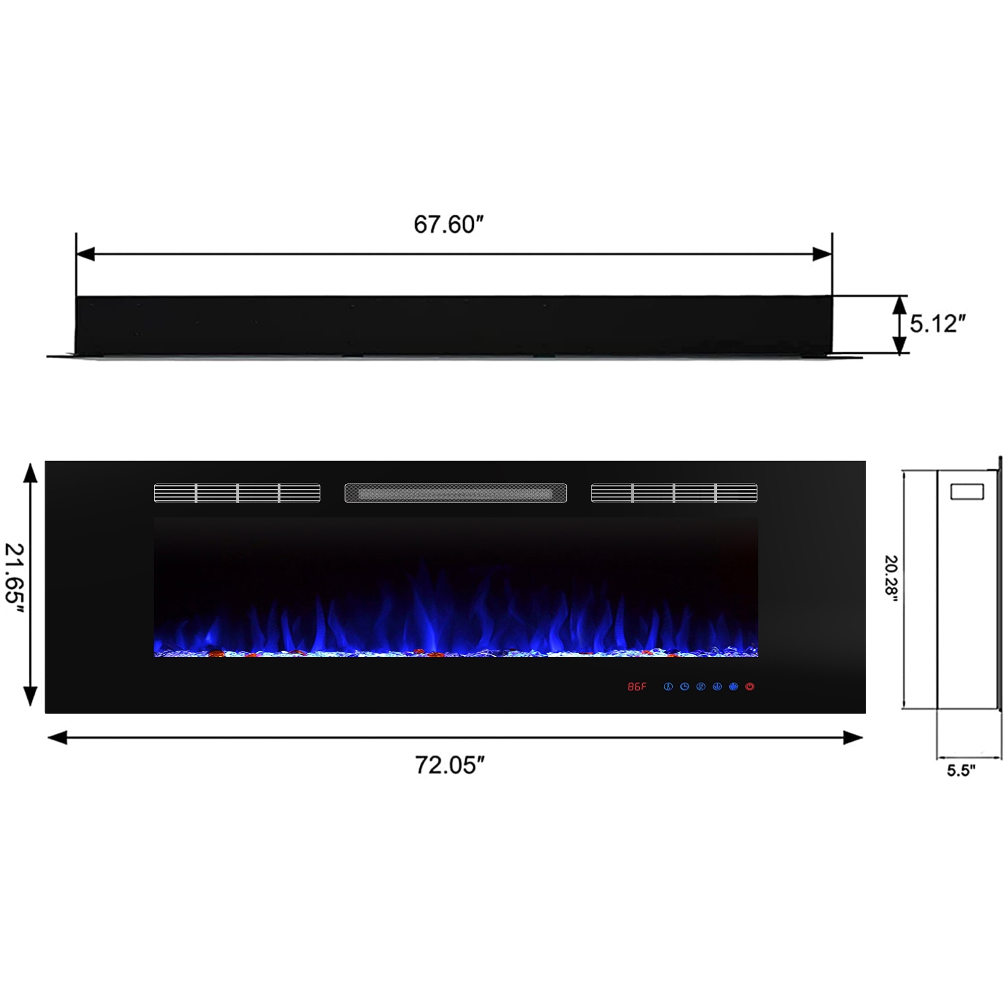 EdenDirect LW-EF72 Electric-Fireplaces - View #8