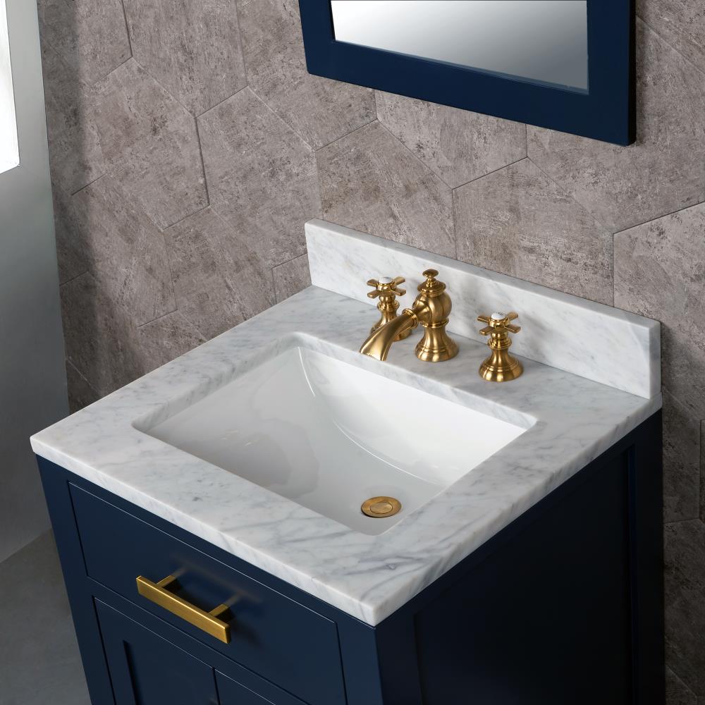 Water Creation Madison 24-in Monarch Blue Undermount Single Sink ...