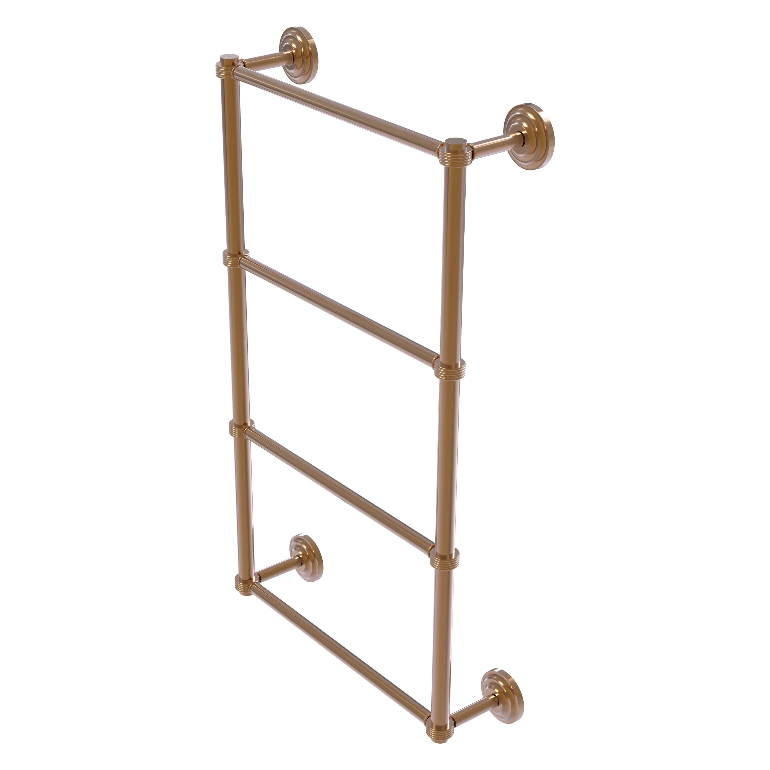 Allied Brass QN-28G-30-BBR Que New 30-in double Brushed Bronze Wall mount 4-tier Towel Bar