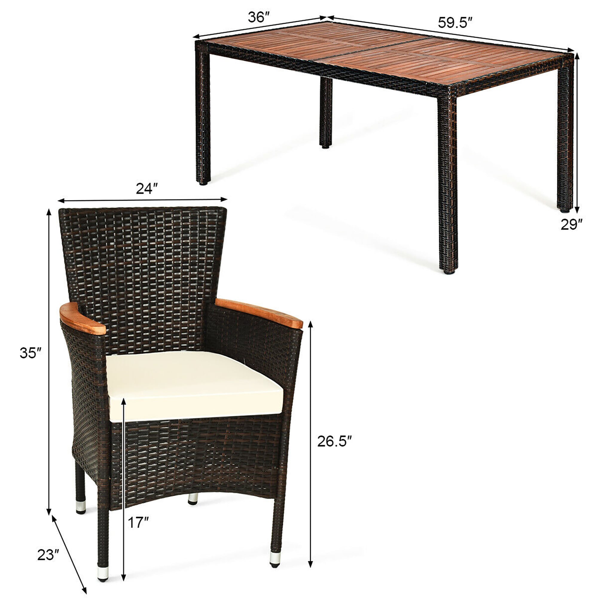 Forclover HYFL-HW45+ Patio-Dining-Sets - View #4