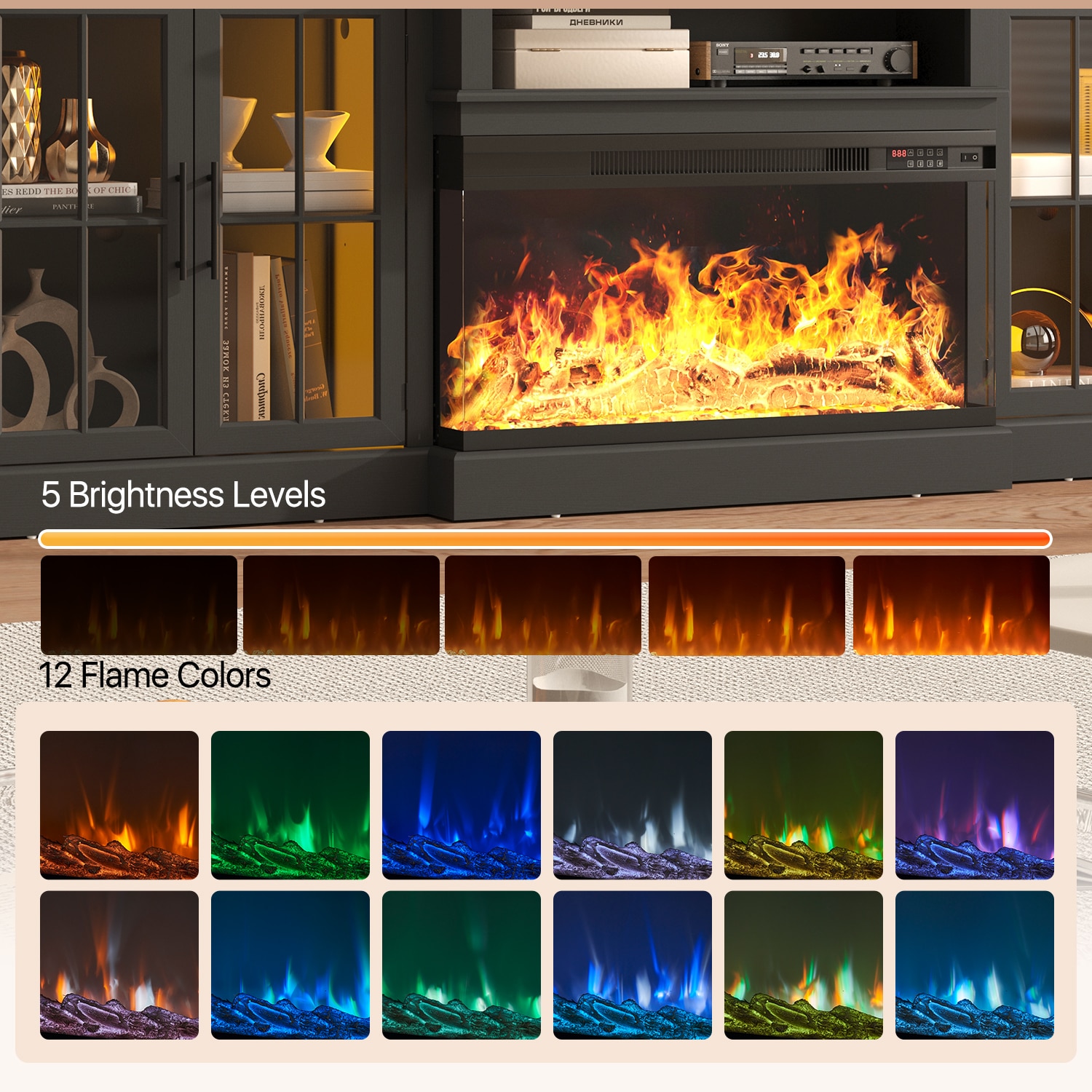 AOXUN AX422BK02 Electric-Fireplaces - View #6