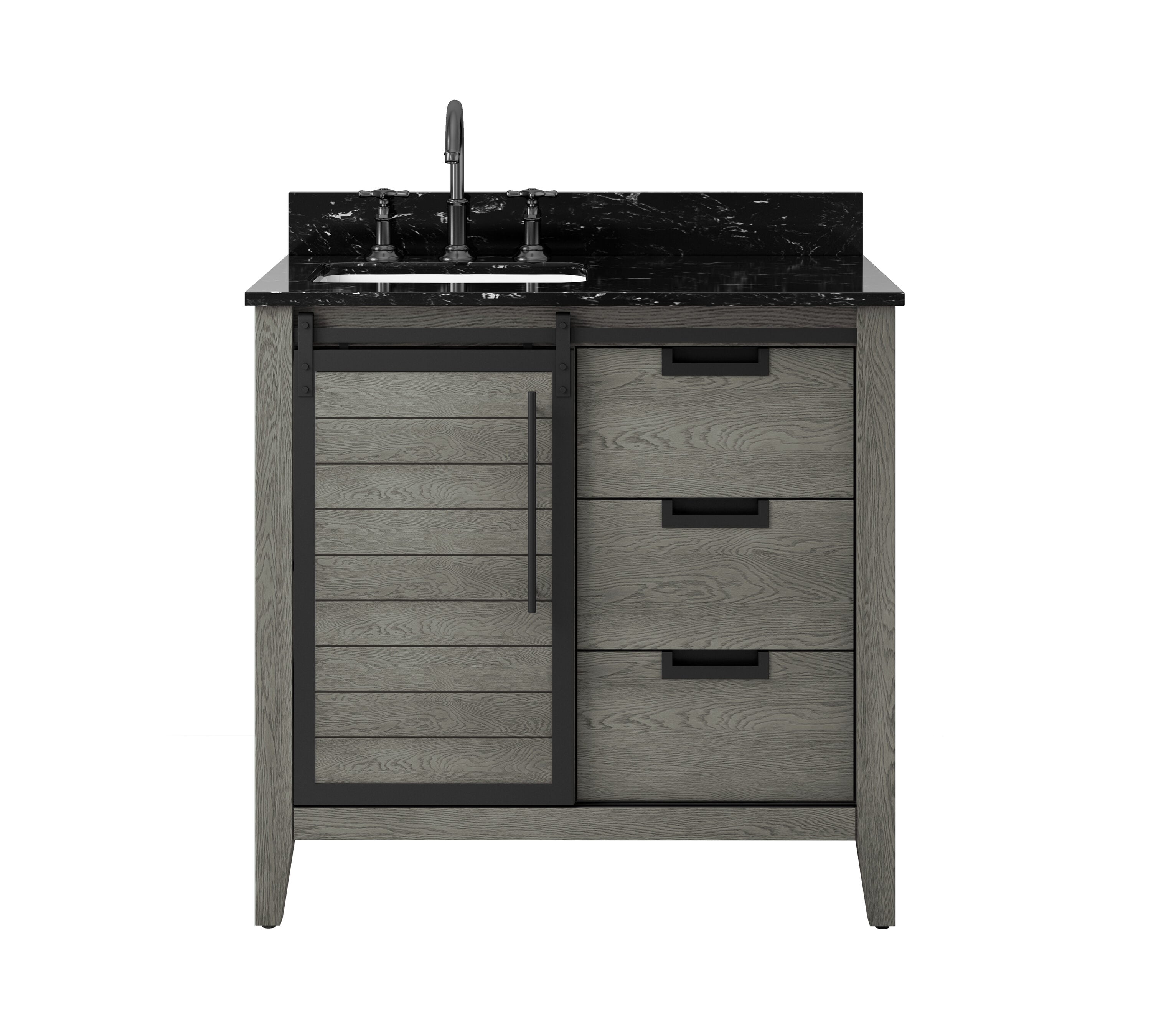 allen + roth TJ-0113V3622GR Bath-Vanity-Combo - View #2
