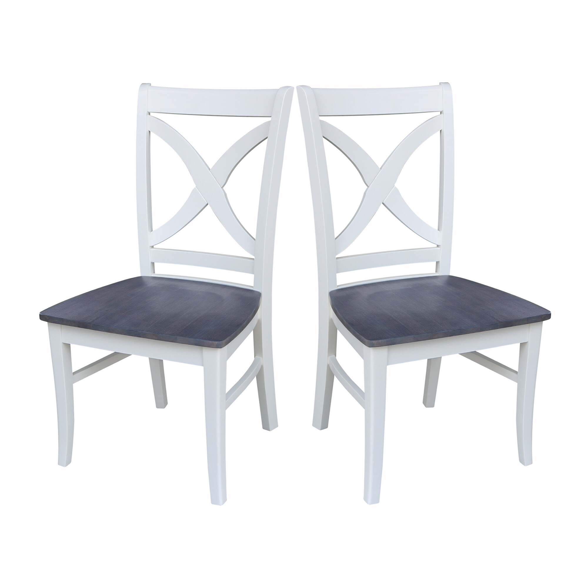International Concepts C05-14P Set of 2 Traditional Dining Side Chair (Wood Frame)