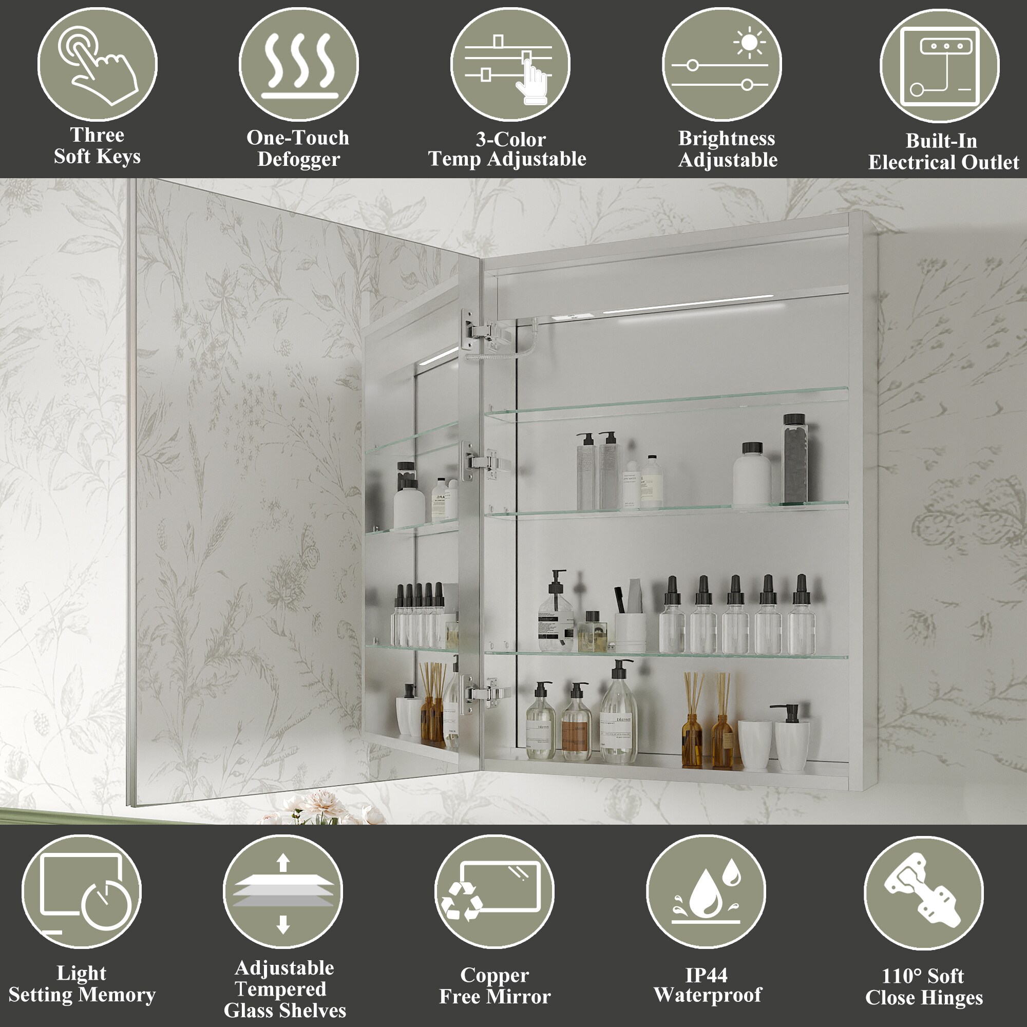 ExBrite LWSDHMC2432V6LX Bathroom-Medicine-Cabinets - View #4