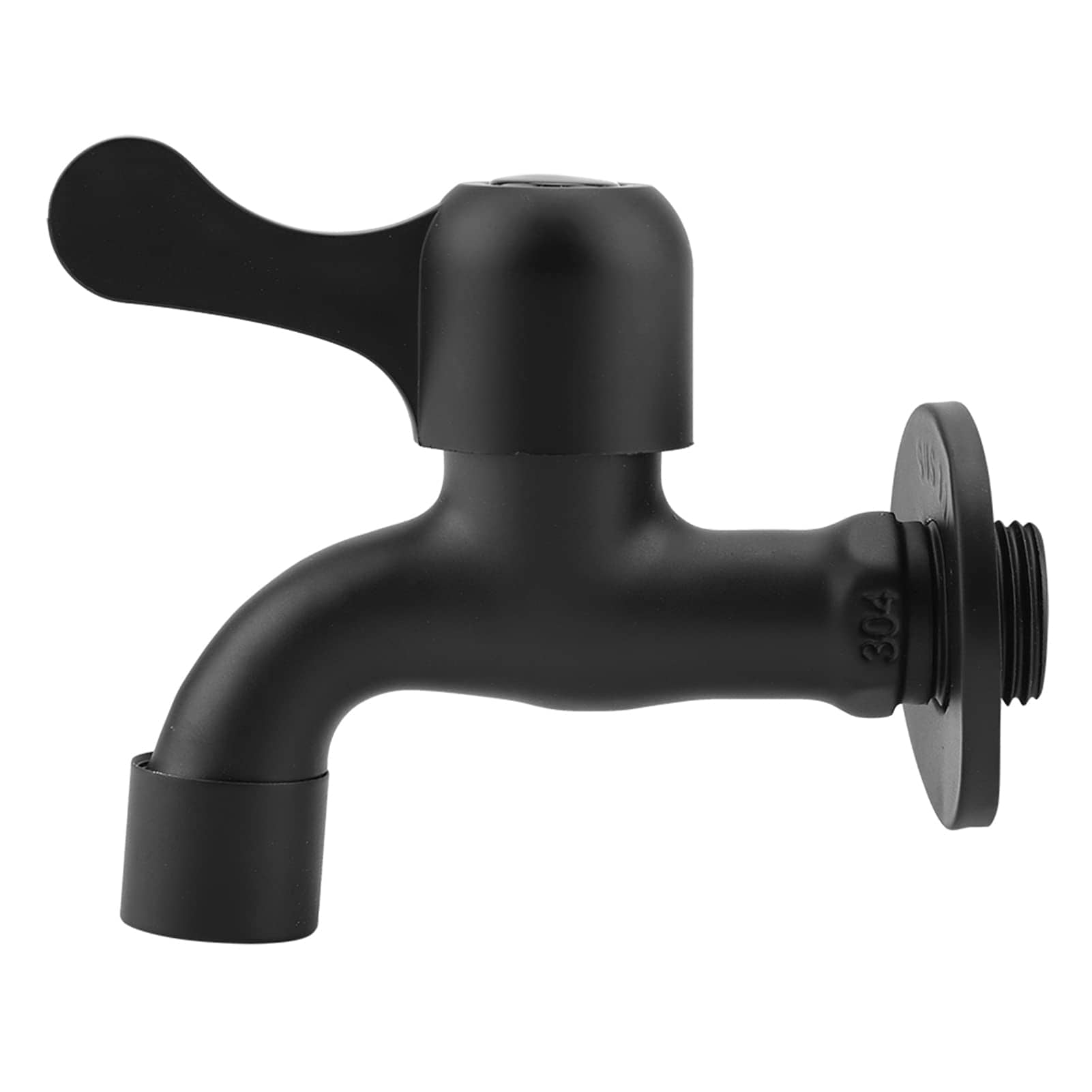 Yichuhaoxi -  Wall Mounted Stainless Steel Outdoor Water Tap Black Garden Faucet for Hose Pool Wa...
