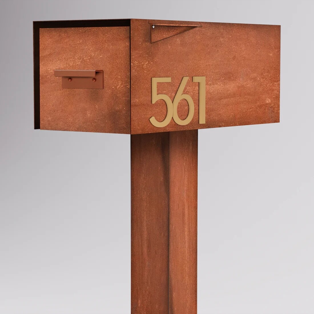 Post & Porch L-MALONE-CORTEN Mailbox-Posts - View #3