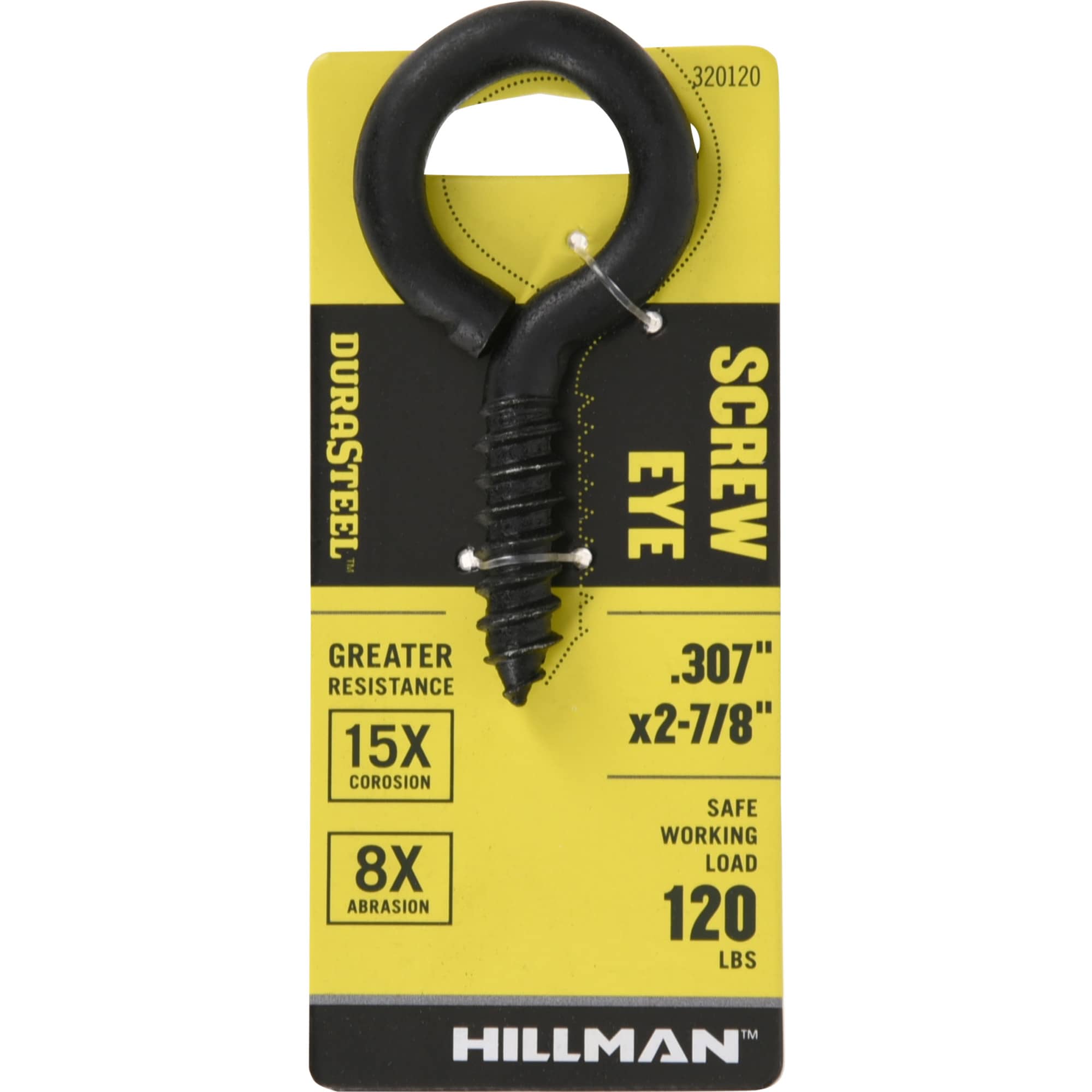 DuraSteel 0.125-in Black Steel Screw eye hook