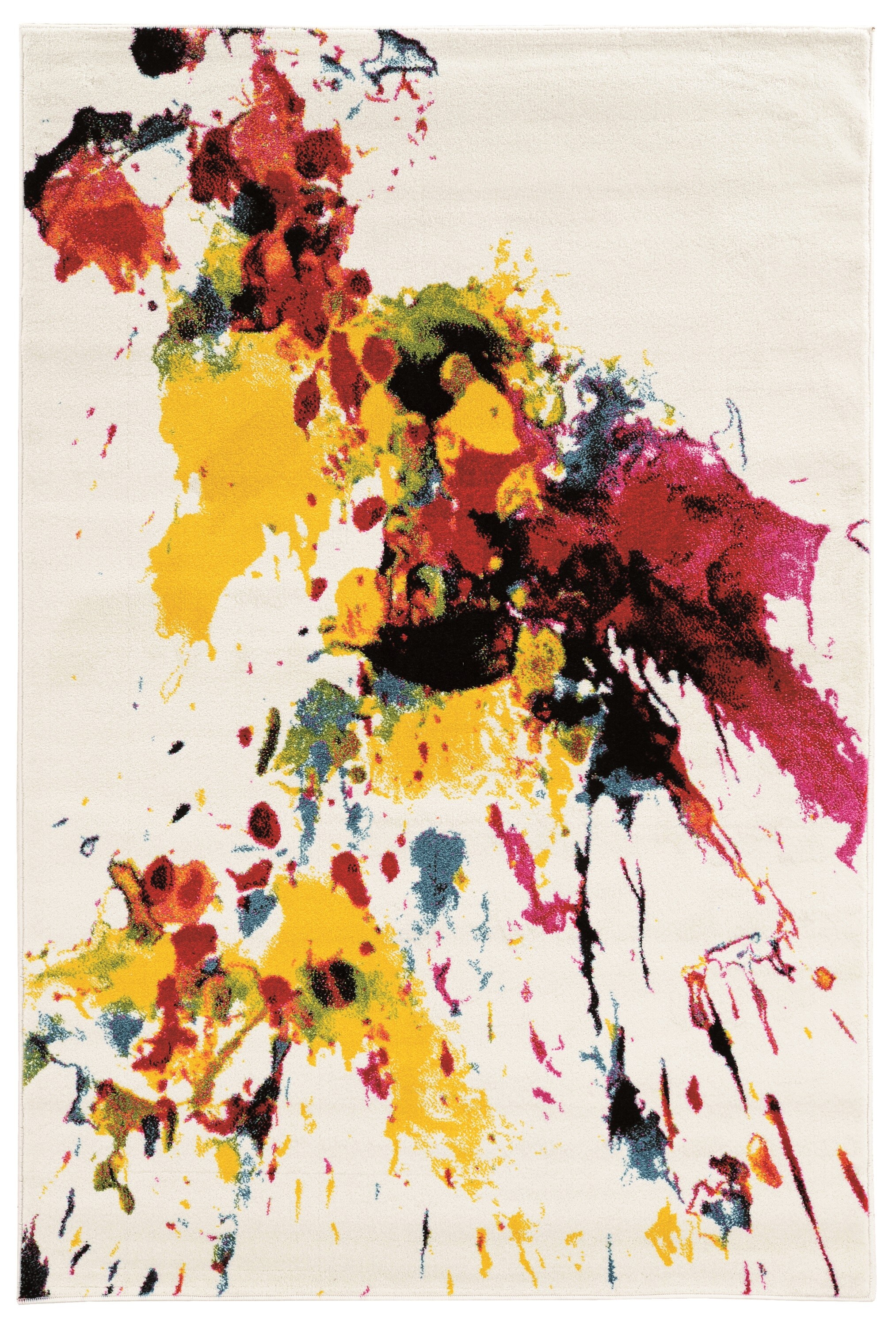Linon RUGMR0481 Masters 8 x 10 (ft) Loomed Polypropylene Color splash multi-colored Rectangular Indoor Abstract Area rug