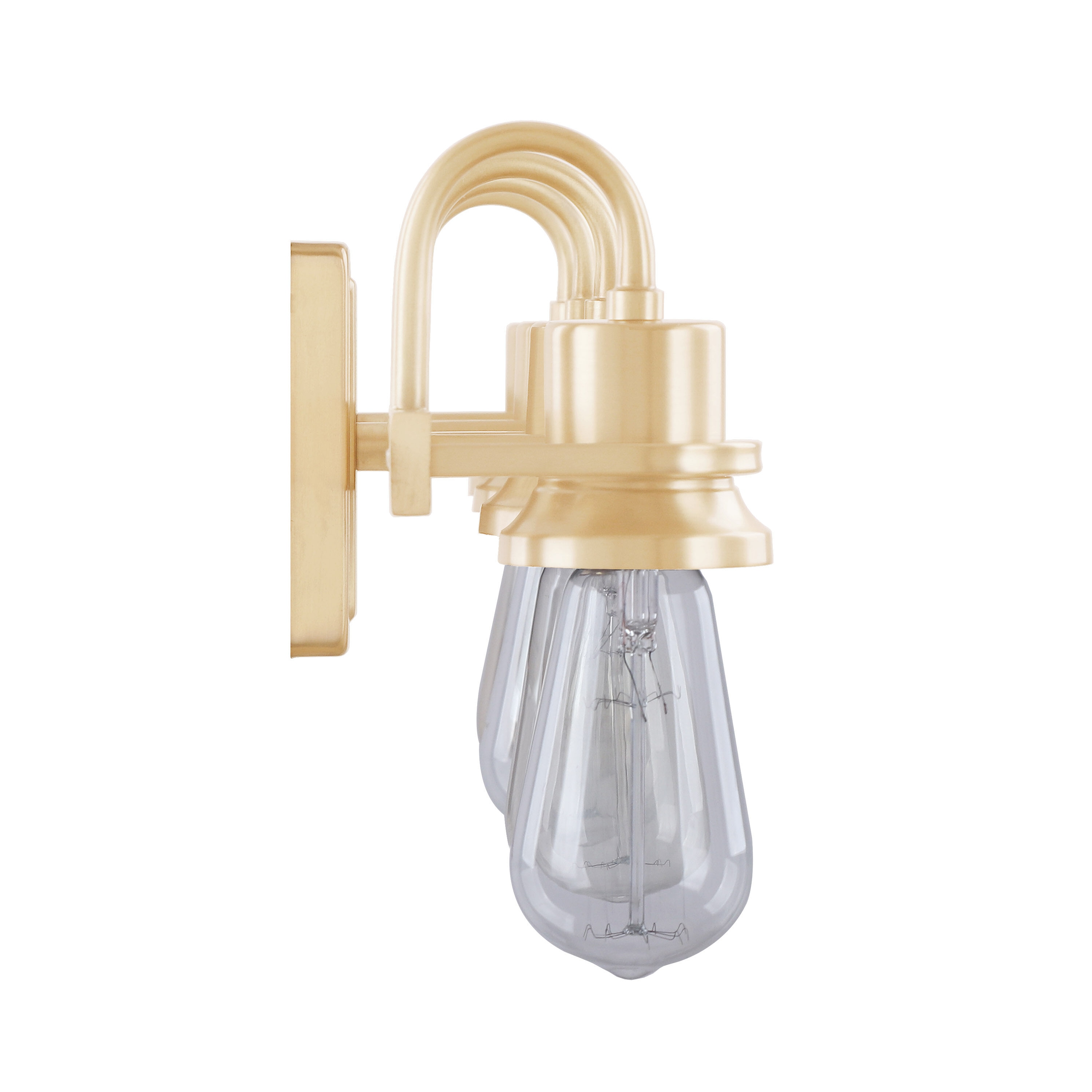 Warm Brass 30-Inch 4-Light Vanity Wall Fixture