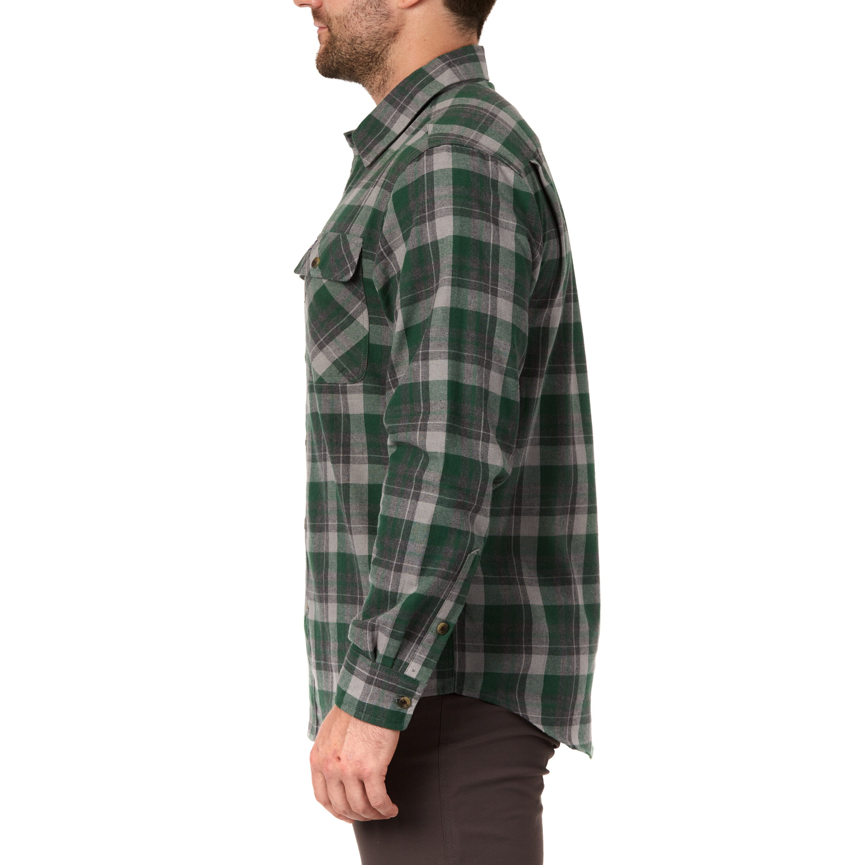 Smith's Workwear Men's Plaid Pocket Flannel Button-Up Shirt