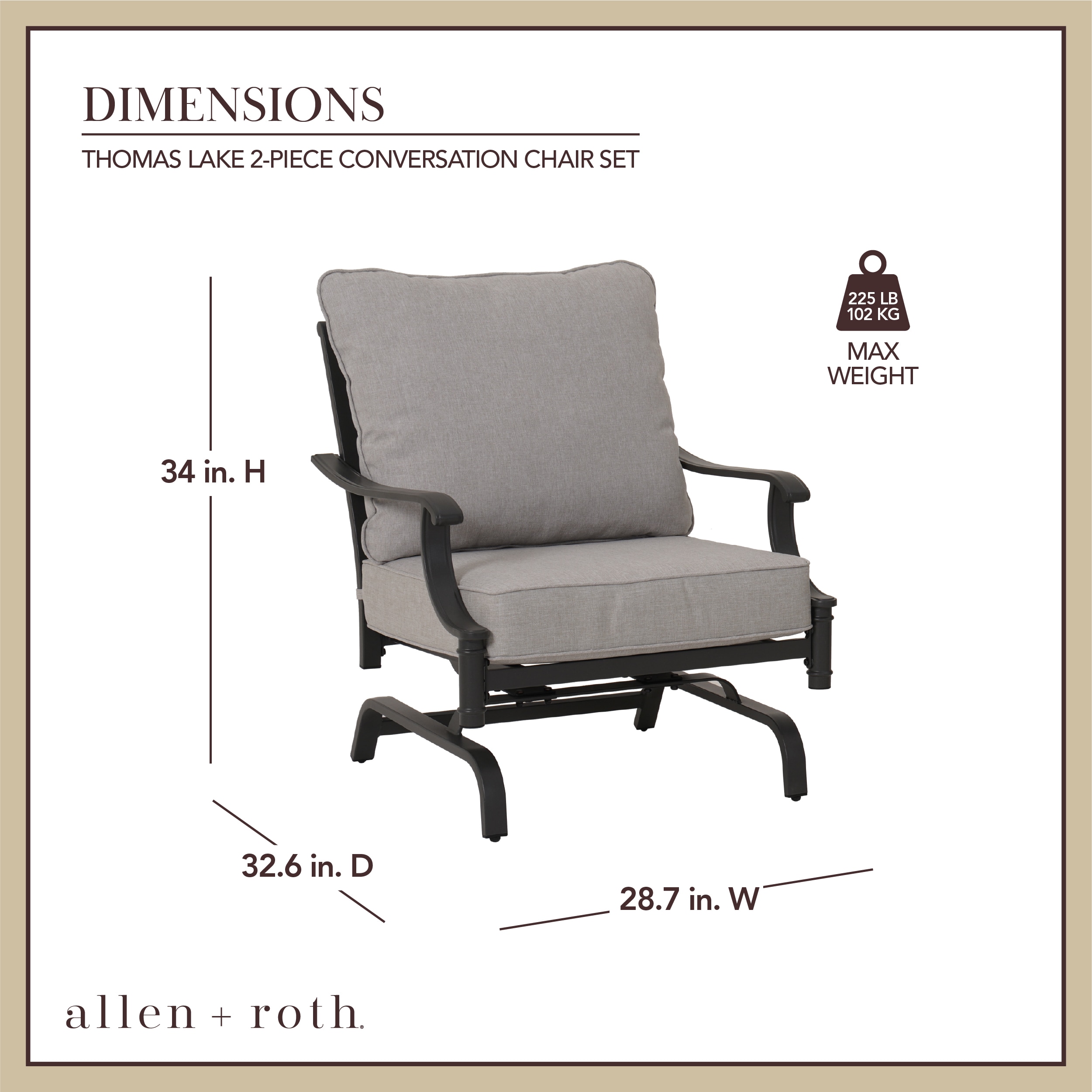 allen + roth LOS23006-STR001 Patio-Chairs - View #21