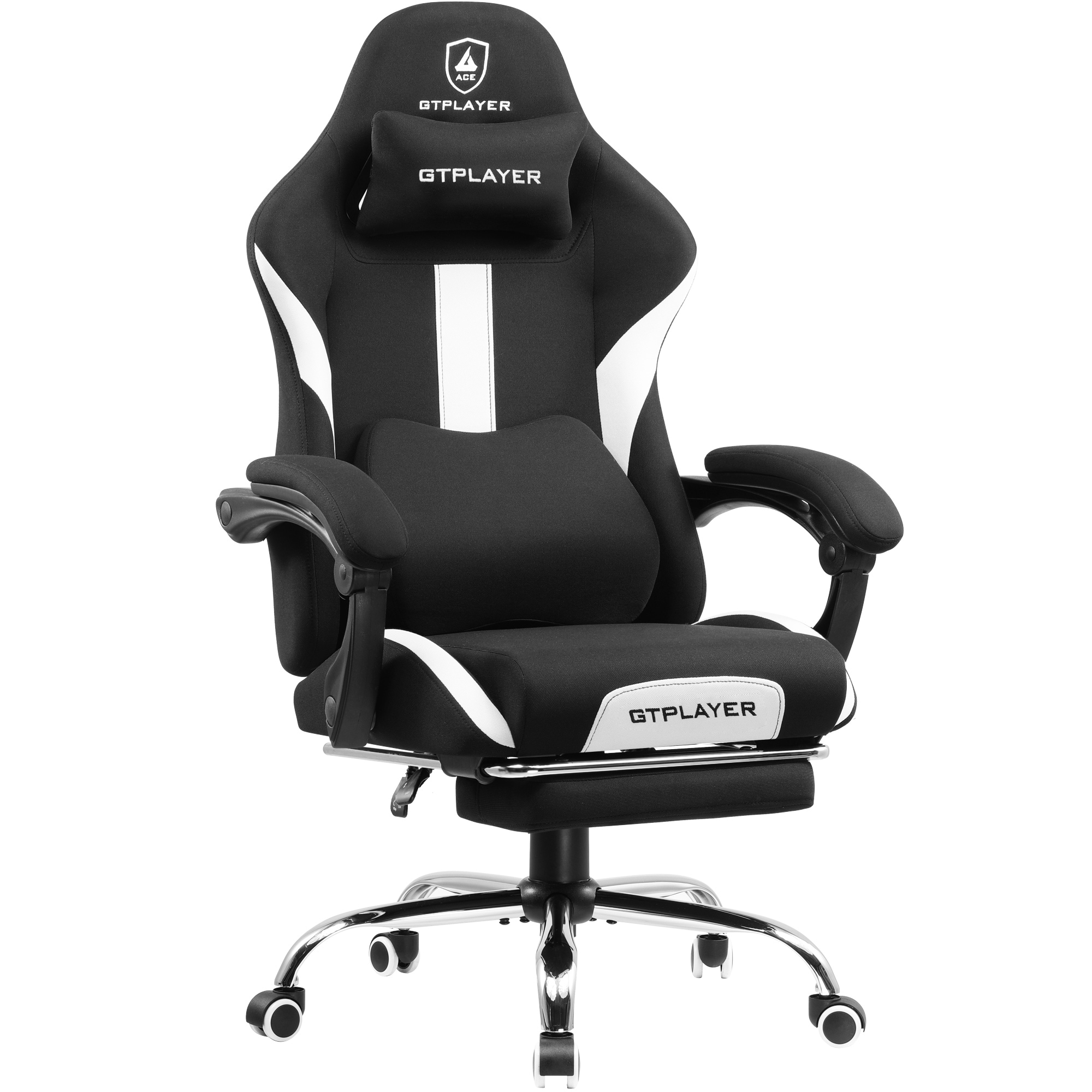 GTPLAYER LOWE'S-GT905-WT White Ergonomic High Back Gaming Chair Breathable Fabric Computer Chair