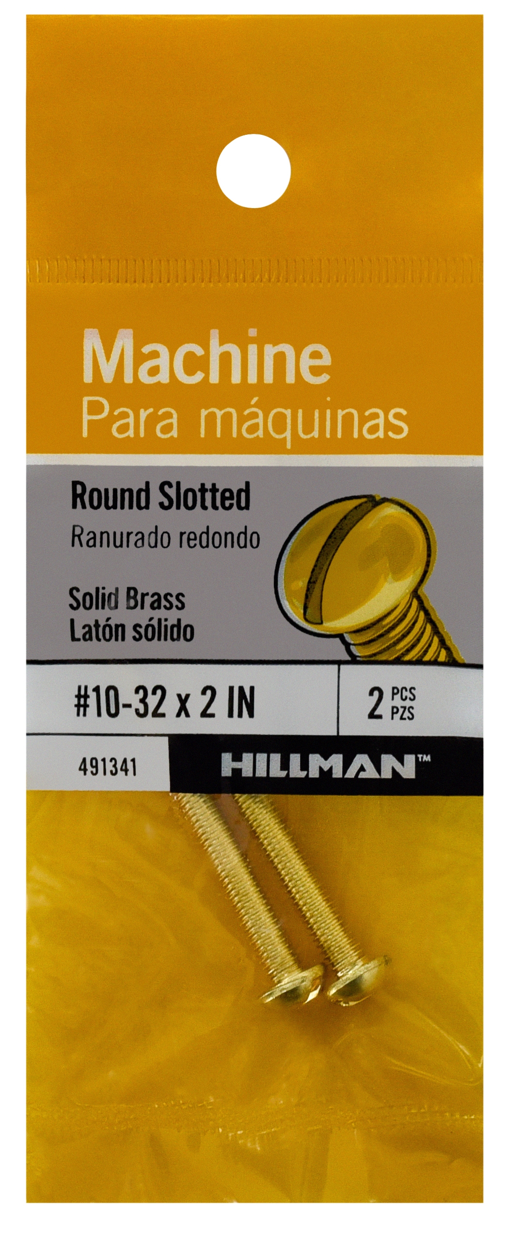 Hillman 491341 #10 - 32 x 2-in Slotted -Drive Machine screws ( 2 -Count )