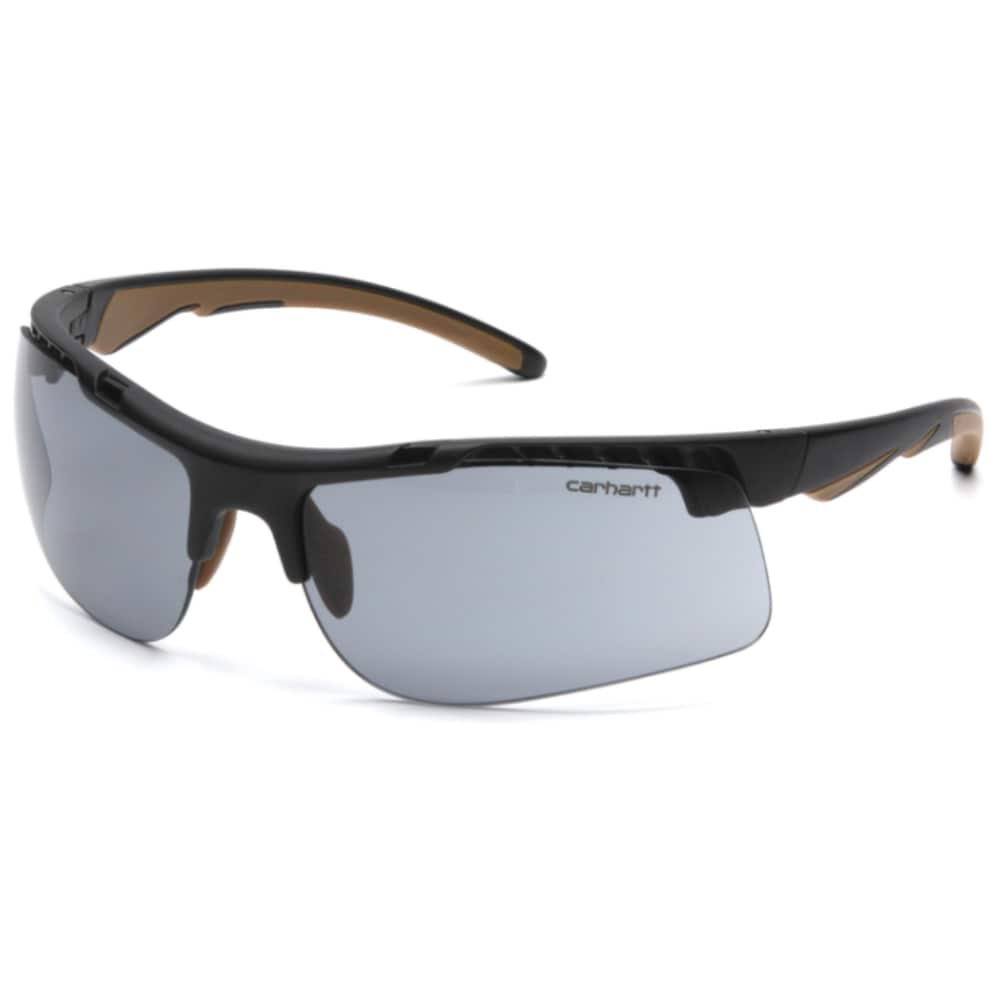 Carhartt  Rockwood Anti-Fog Safety Glasses Gray Lens Black Frame 1 pc