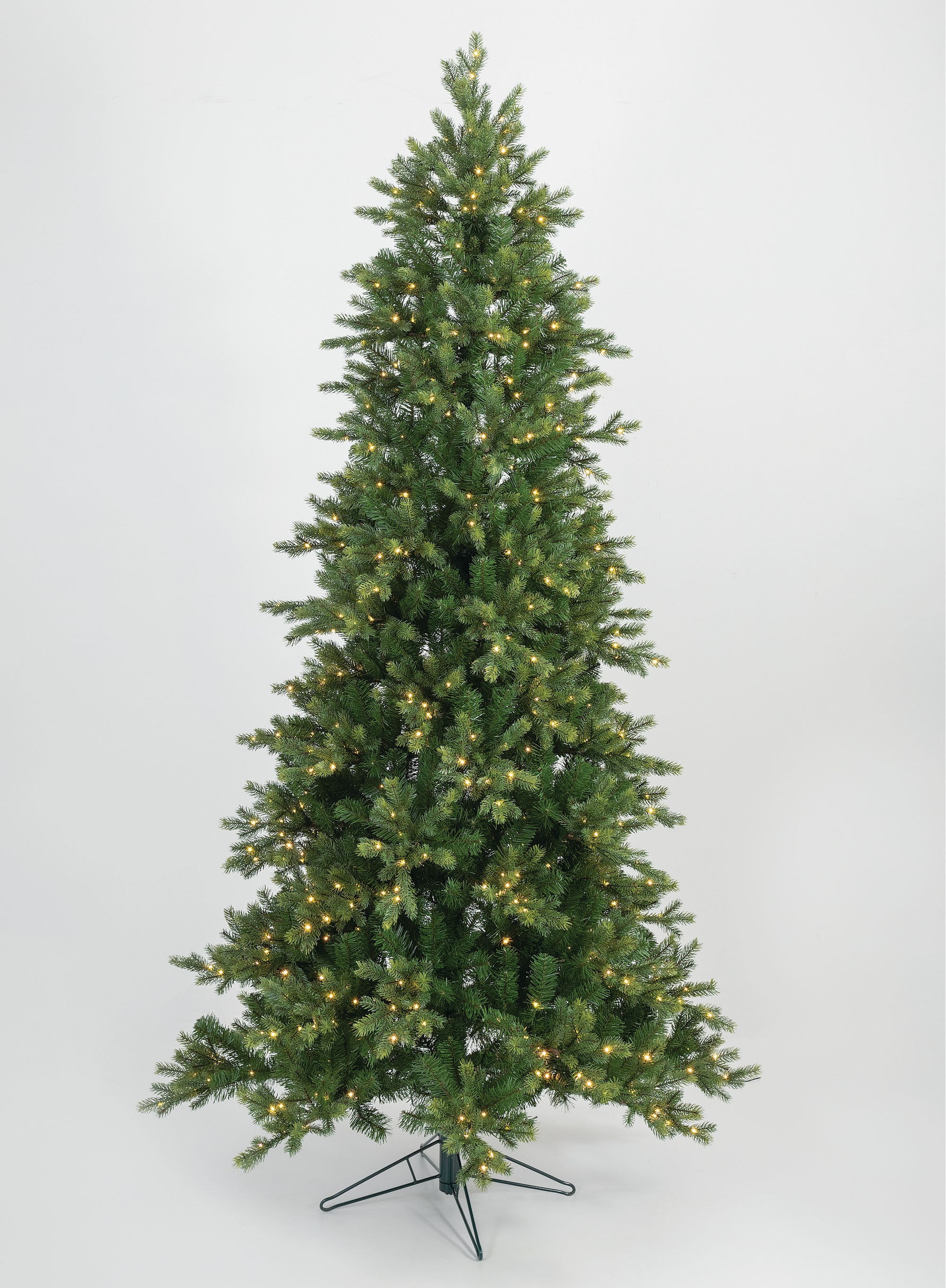 Sullivans TR1056 7.5-ft Pine Pre-lit Slim Artificial Christmas Tree with Clear LED Lights