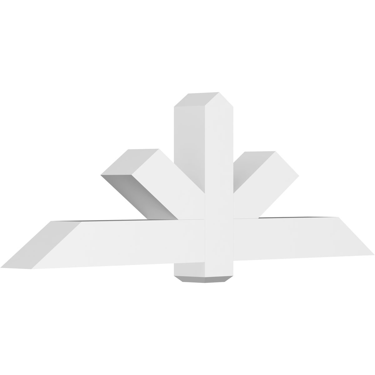 Ekena Millwork GBP072X24X0606KEN00 Kennewick White PVC Gable bracket