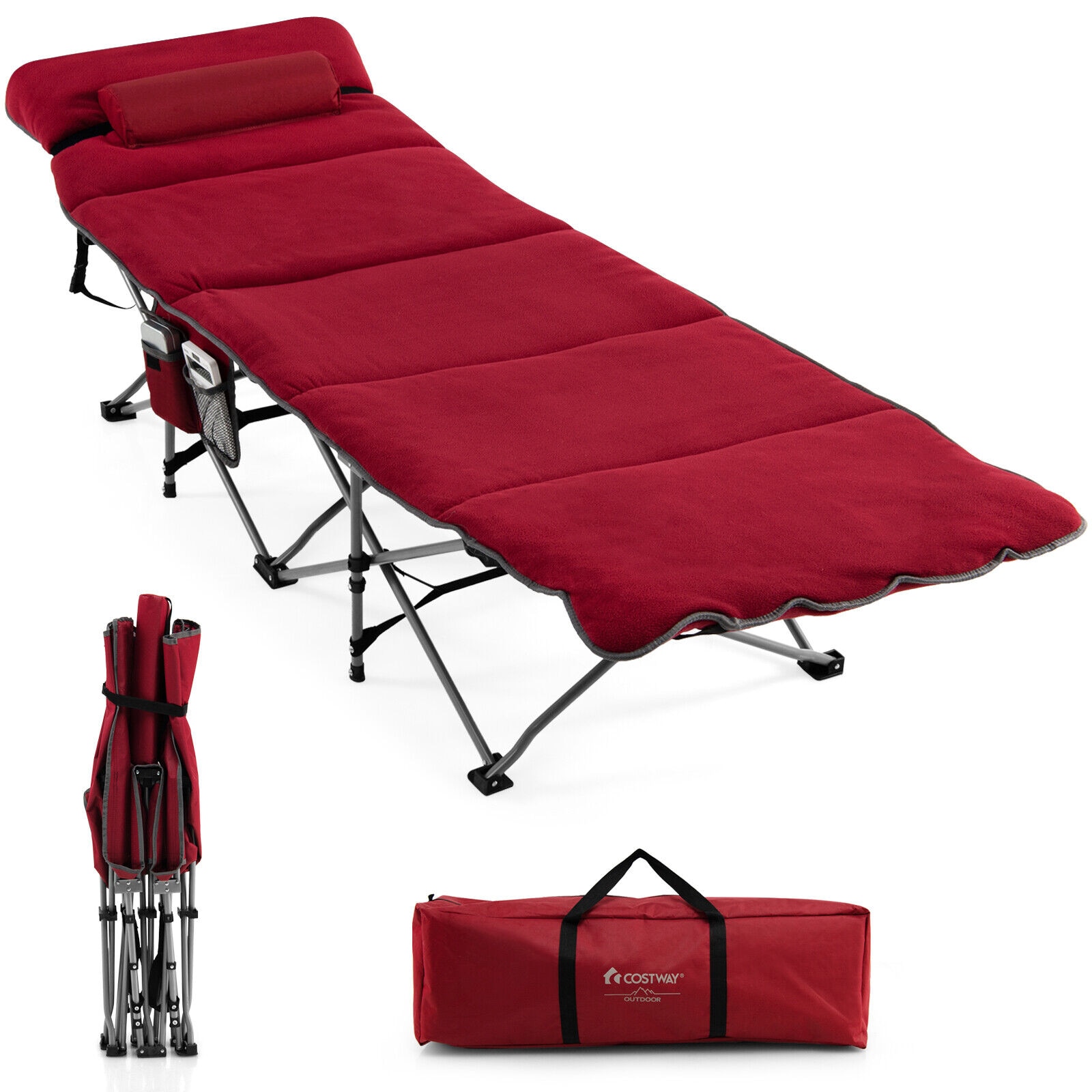  CP-104NP53WN Camping Cot Folding Polyester Youth Cot ( 330-lbs. Capacity )