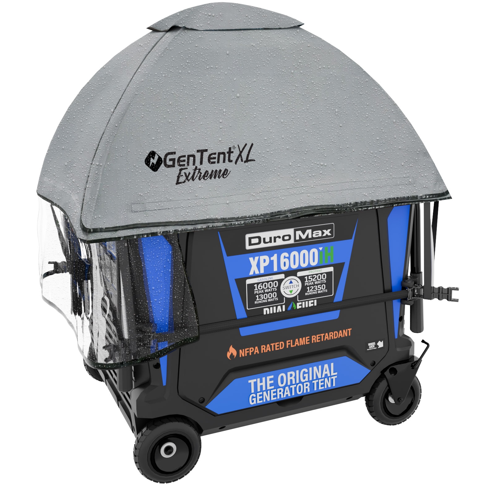 GenTent GTXICSMEGR XL Inverter Kit (Extreme, Grey) for Large Inverter Generators Generator cover