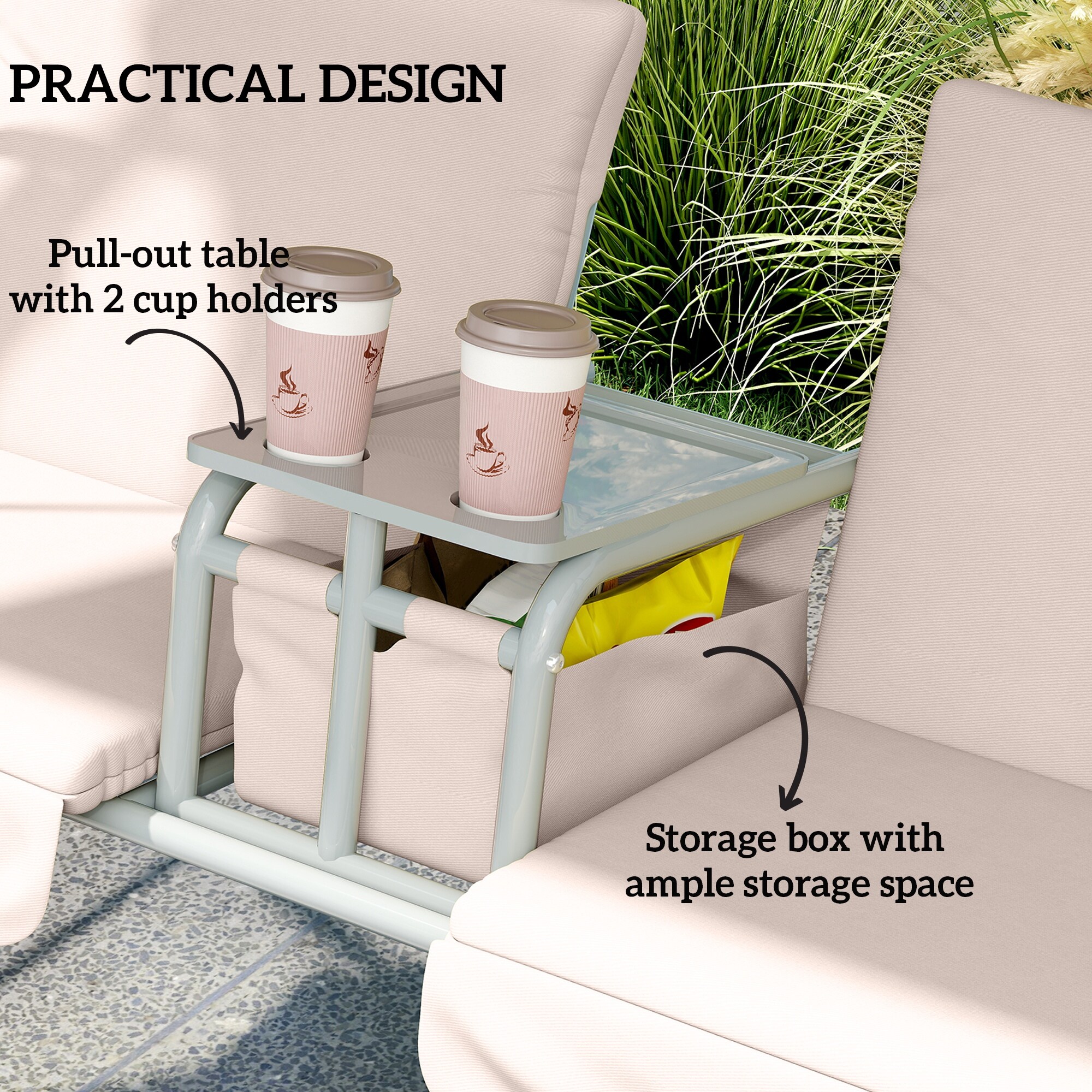 Outsunny 84A-057V01BG Swing-Gliders - View #5