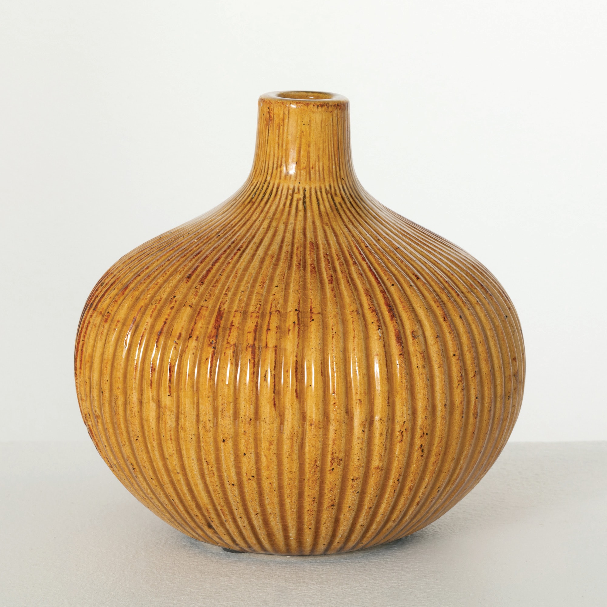 Sullivans CM3238 Brown Ceramic Modern Vase