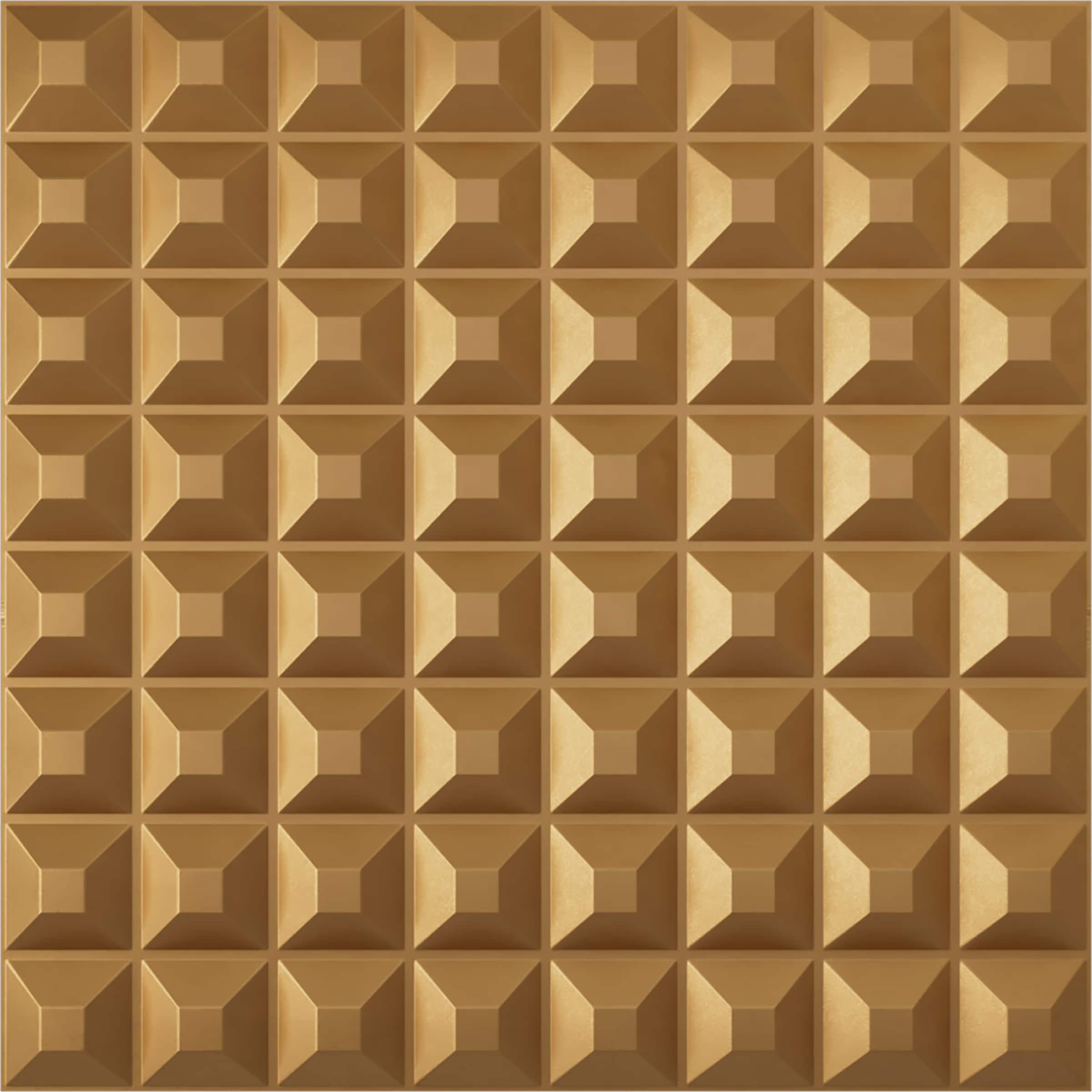 Ekena Millwork WP20X20BRBGL 19-5/8-in x 19-5/8-in Embossed Paintable/Stainable Gold PVC Abstract Wall Panel ( 2.67-sq ft )