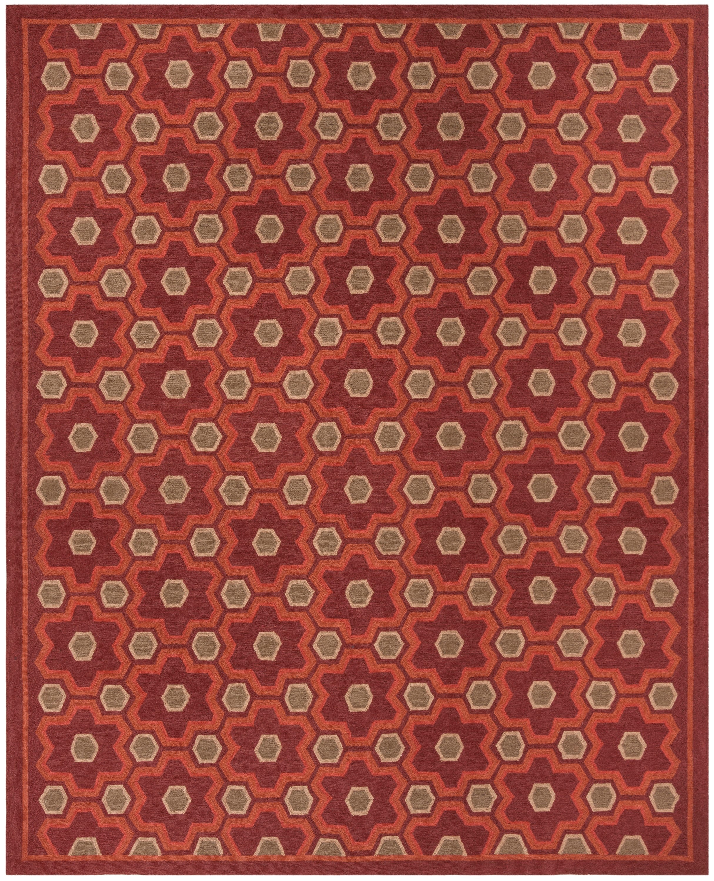 Martha Stewart MSR2327B-4 Puzzle 4 x 6 (ft) Wool Choc Cosmos Brown Rectangular Indoor Floral/Botanical Farmhouse/Cottage Area rug