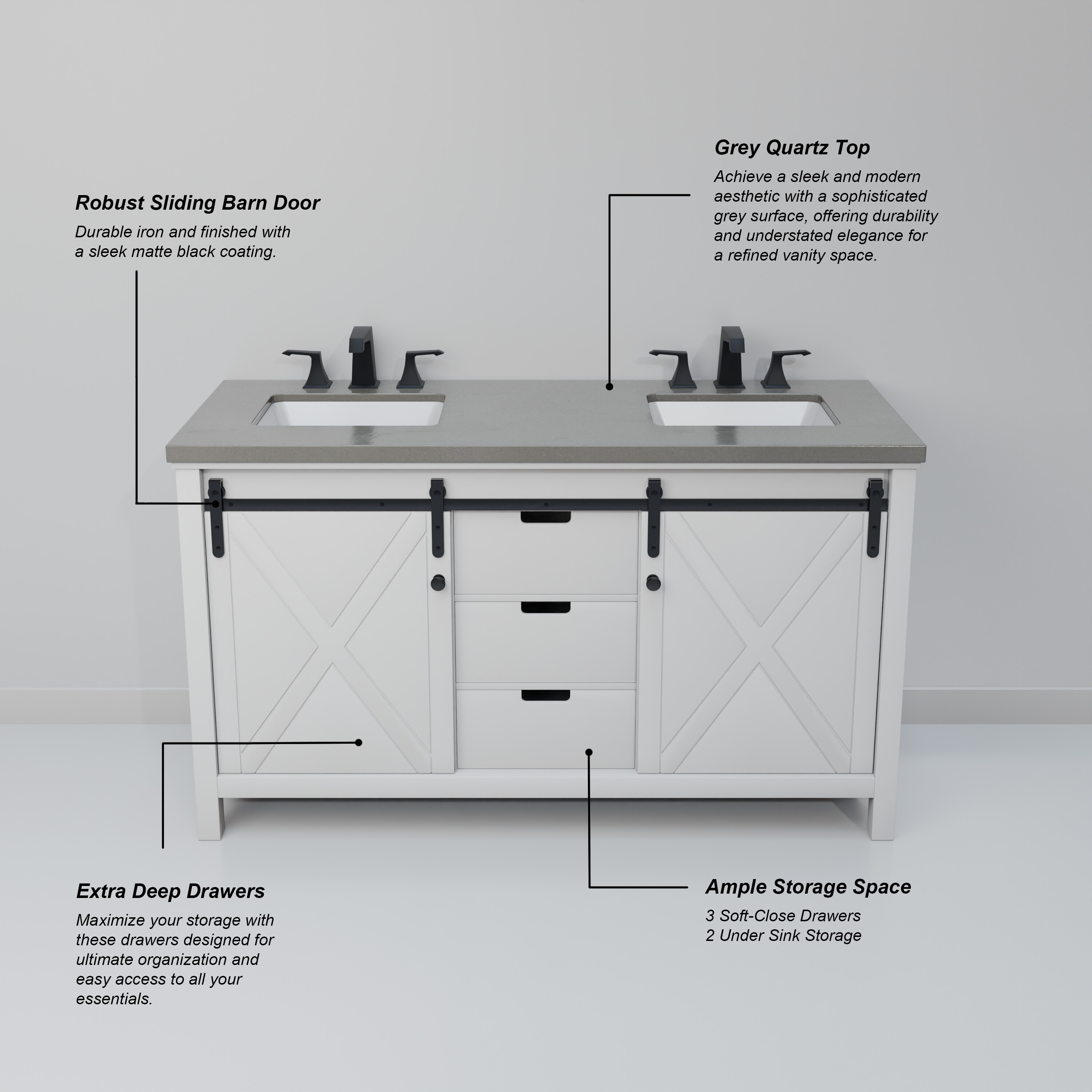 Lexora LM342260DAASM24 Bath-Vanity-Combo - View #10