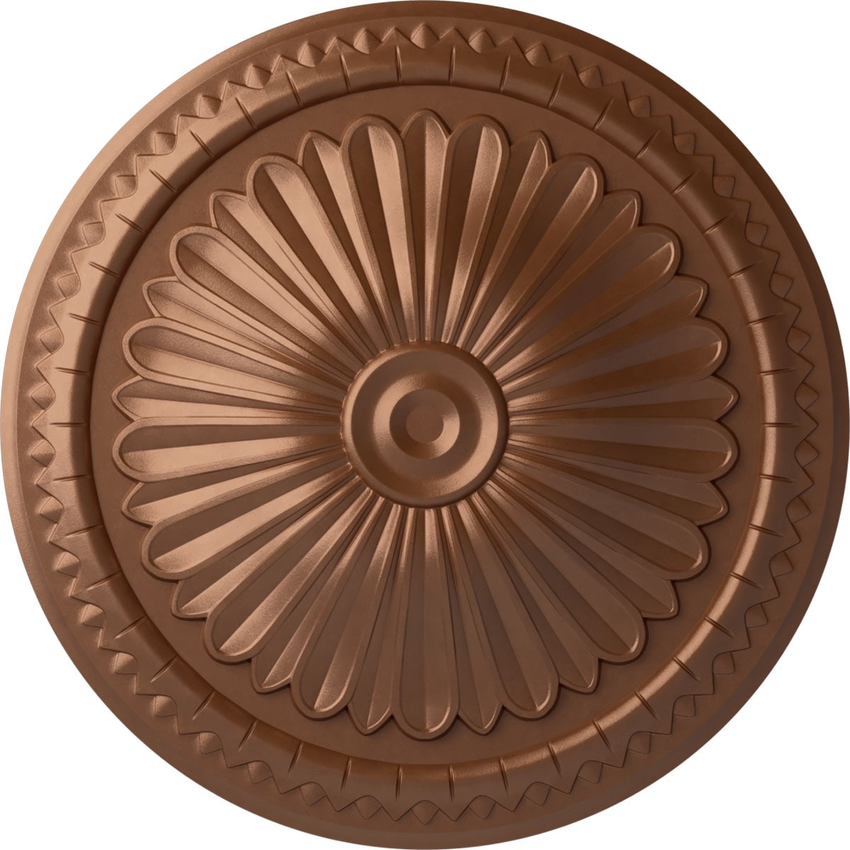 Ekena Millwork CM14AXPOS Alexa 15-in W x 15-in L Painted Polished Copper Polyurethane Whole Ceiling Medallion