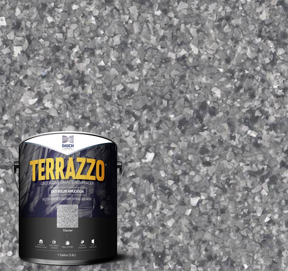Daich TZO-GL-378 Terrazzo Glacier Satin Interior/Exterior Anti-Skid Porch and Floor paint ( 1-gallon )