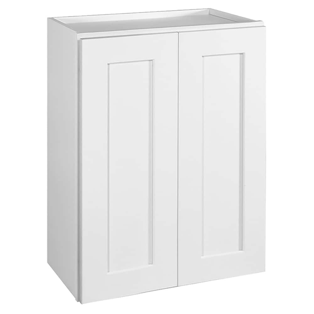 Design House 543140 Brookings 27-in W x 36-in H x 12-in D White Maple Wall Ready to assemble Plywood Cabinet (Recessed Panel Shaker)