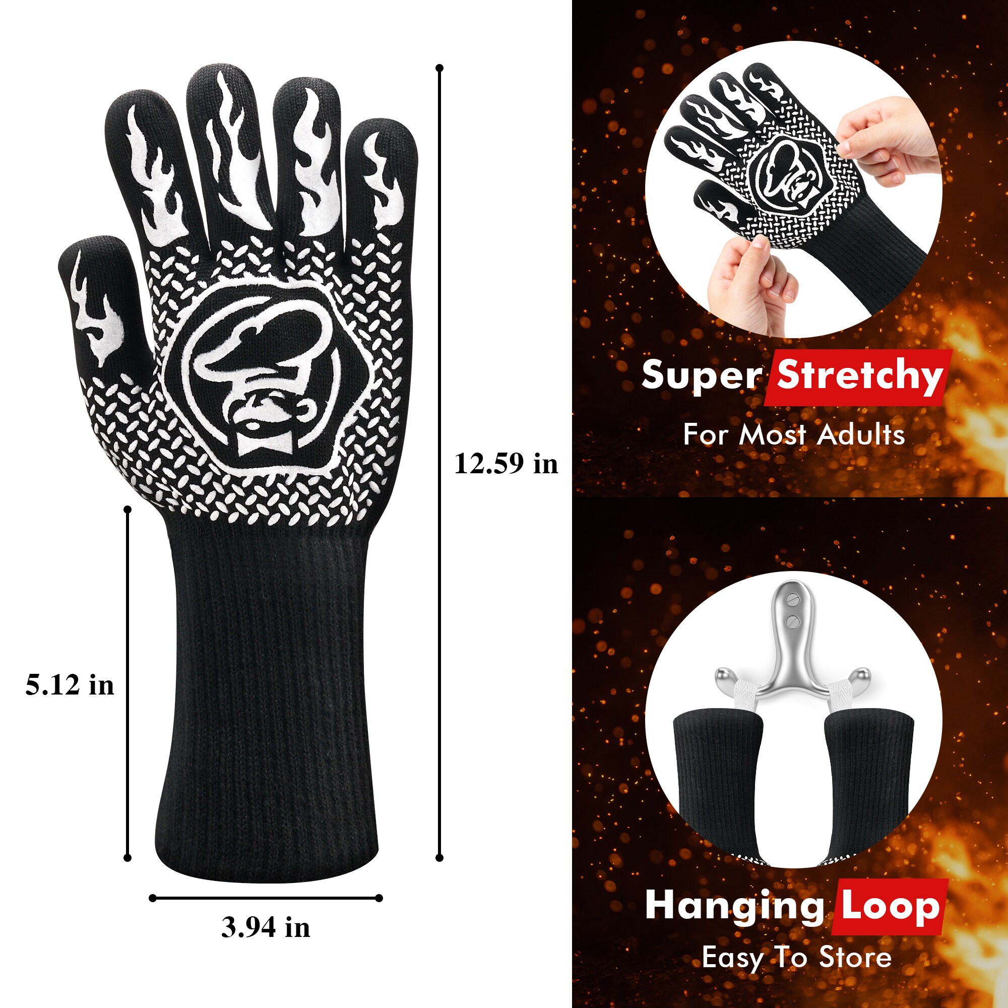 Commercial Chef CHHRGLV2PK Work-Gloves - View #2