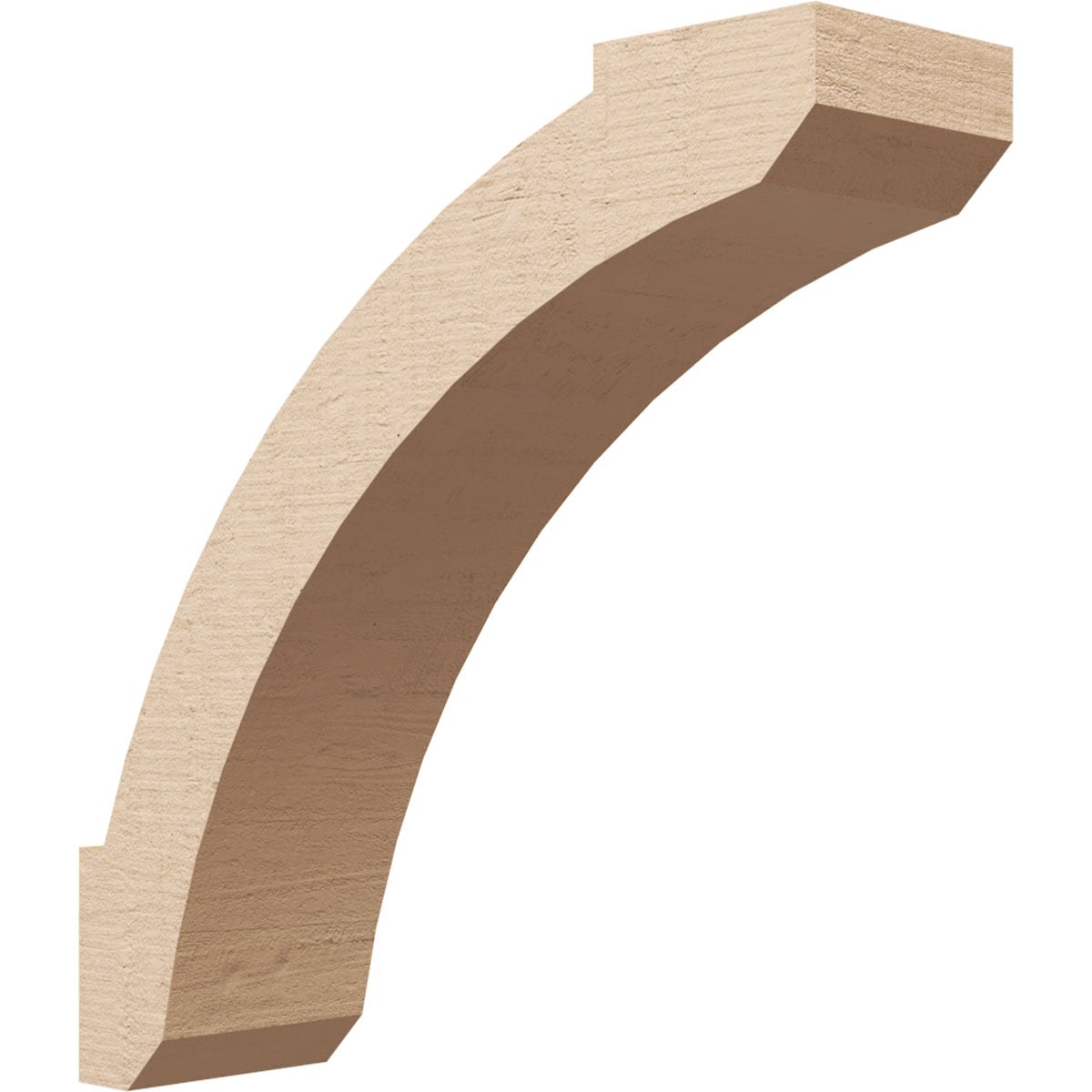 Ekena Millwork BRCUR05X18X18LFTRCPR 5-in x 18-in x 18-in Primed Urethane Lafayette Rough Cedar TimberThane Knee Brace