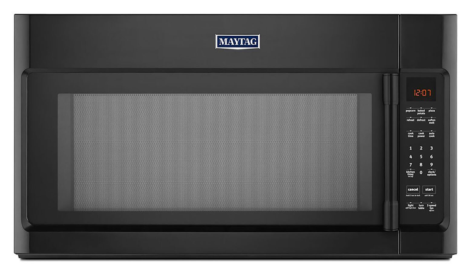 Maytag MMV4205FB 2-cu ft 1000-Watt Over-the-Range Microwave with Sensor Cooking (Black)